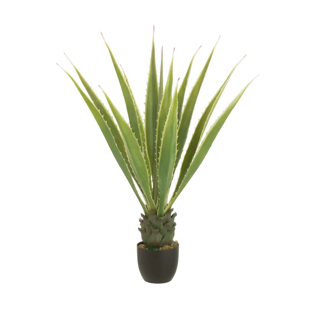 Agave Off-White Edge Pot Kunstmatig Groen