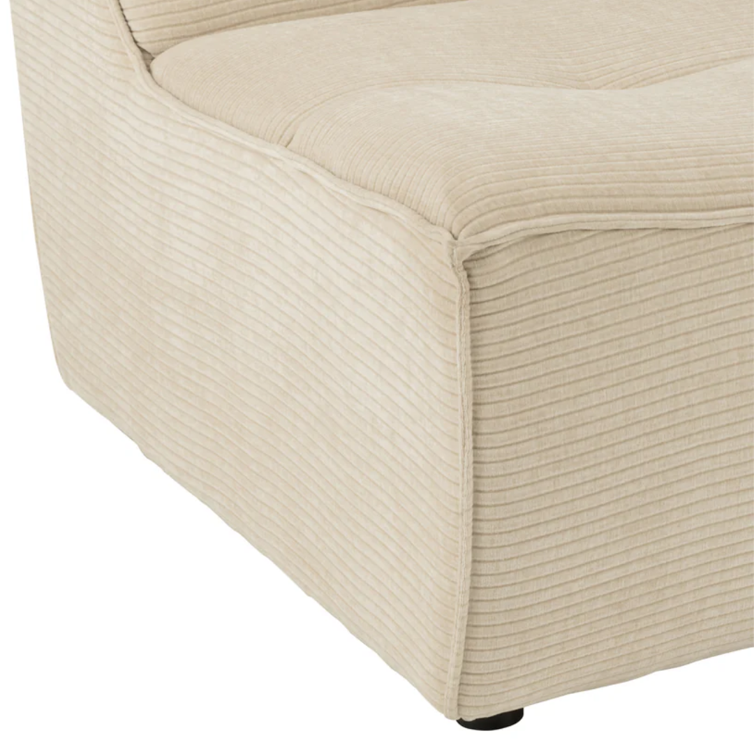 Zetel populierenhout/schuim beige