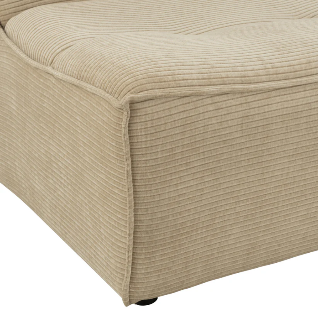 Zetel populierenhout/schuim donker beige