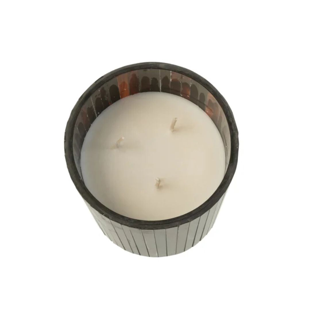 Geurende Kaars Noa Woody Aurora Bruin Medium-55H