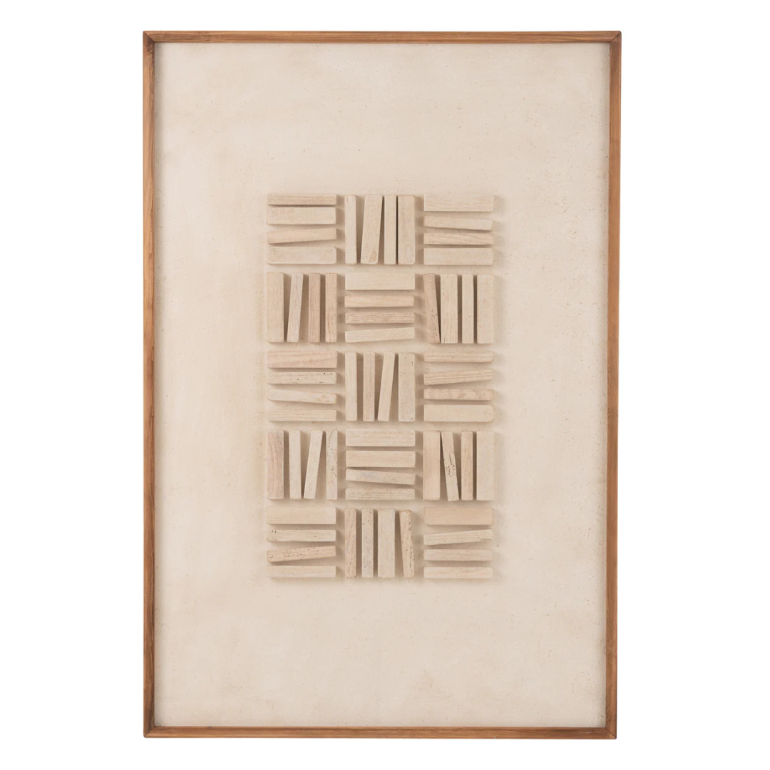 Wanddecoratie John grenenhout/canvas wit