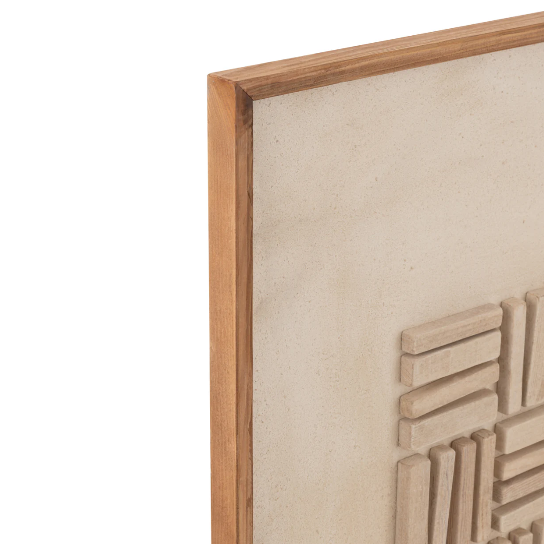 Wanddecoratie John grenenhout/canvas wit