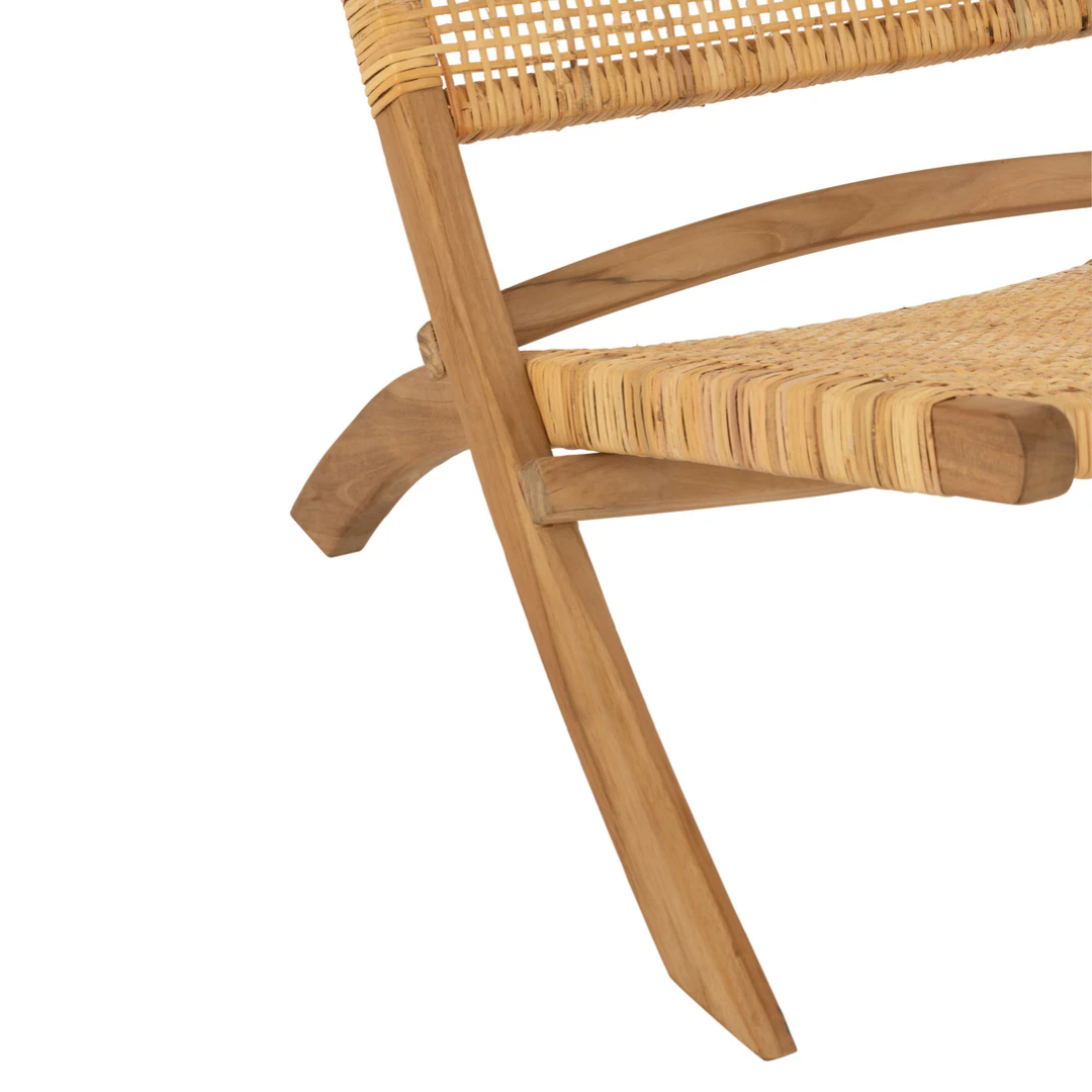 Vouwstoel Rotan/Teak Natuurlijk