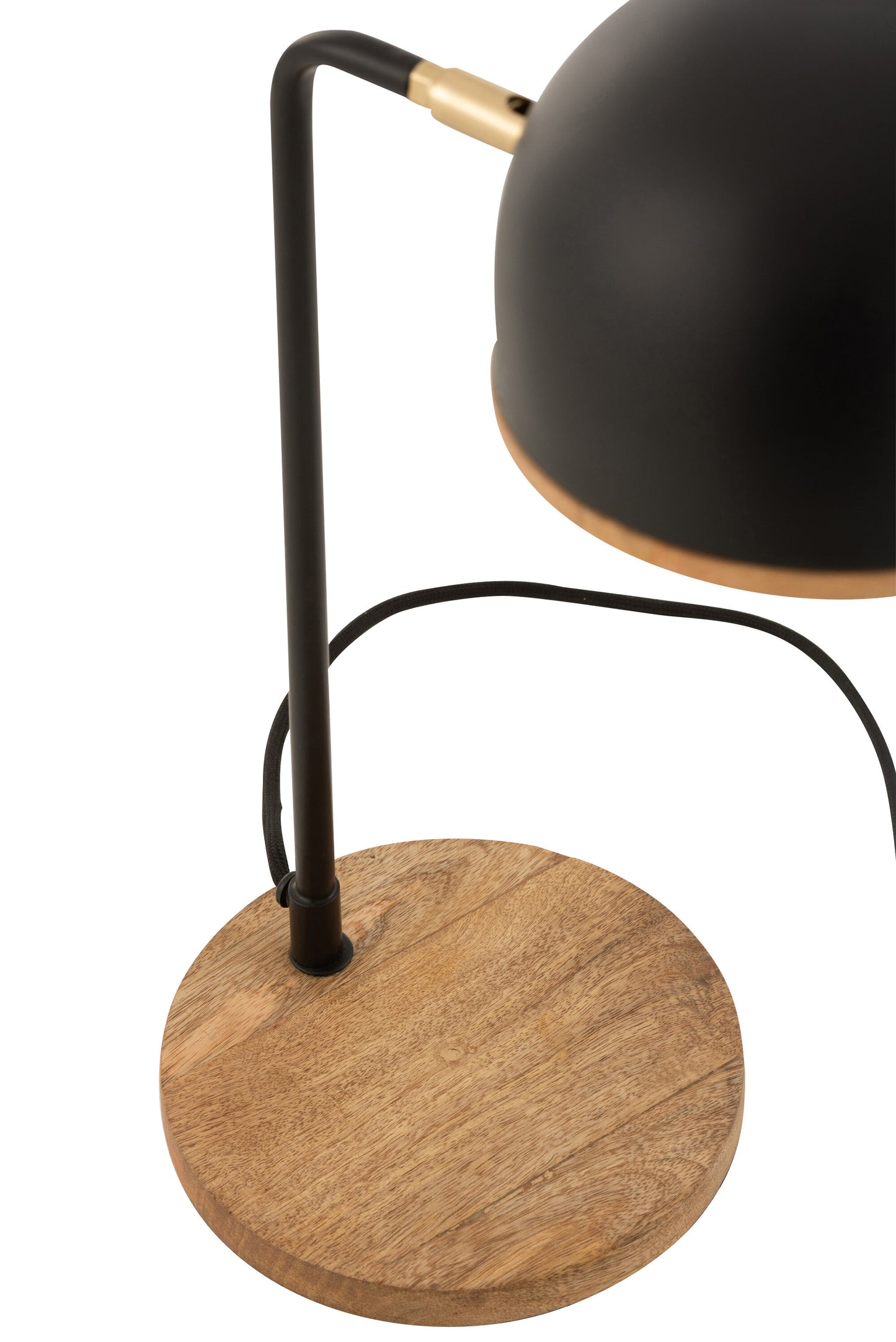 Tafellamp Evy IJzer/Hout Zwart/Natuurlijk