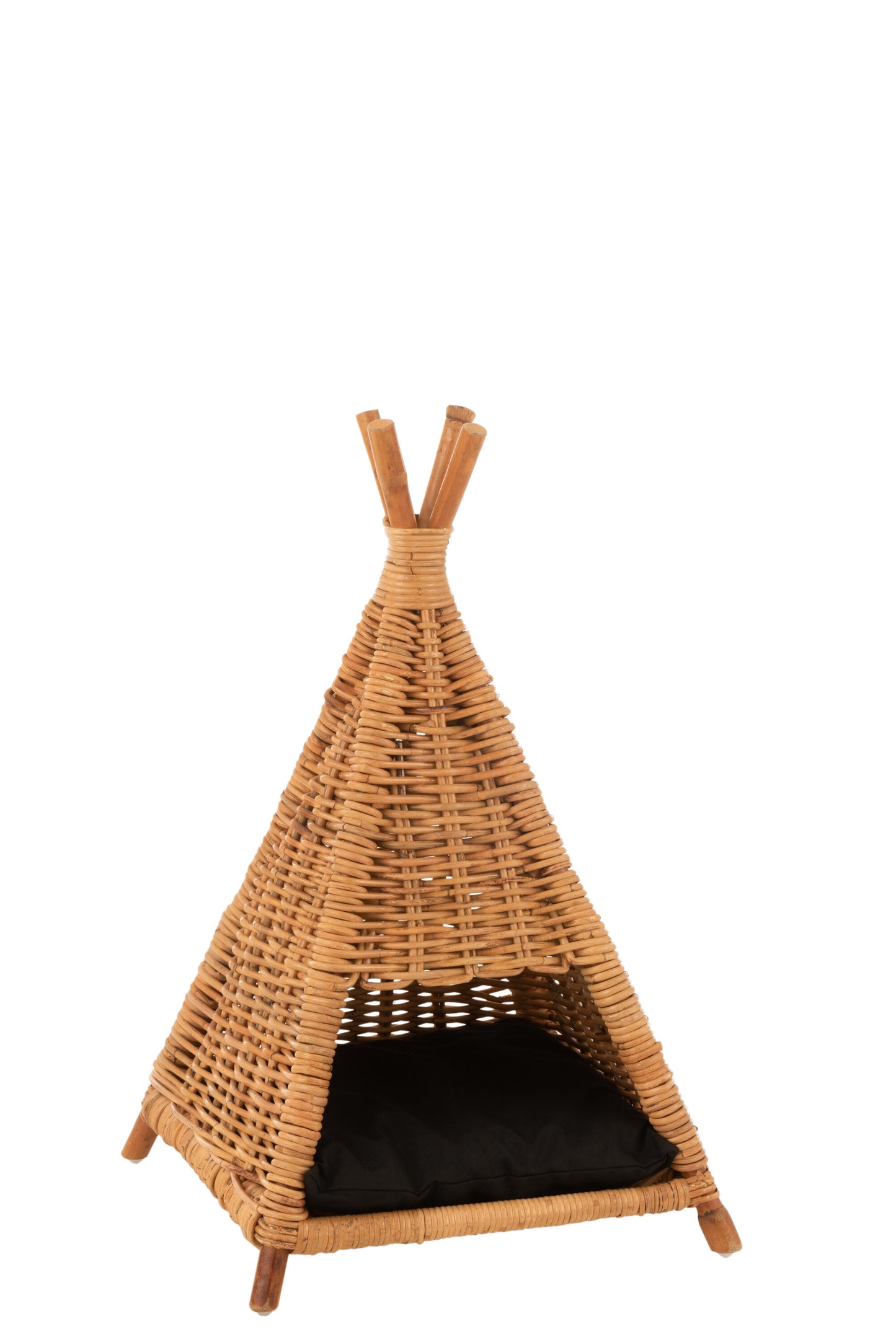 Katten tent + kussen Rotan Honing Geel/Zwart