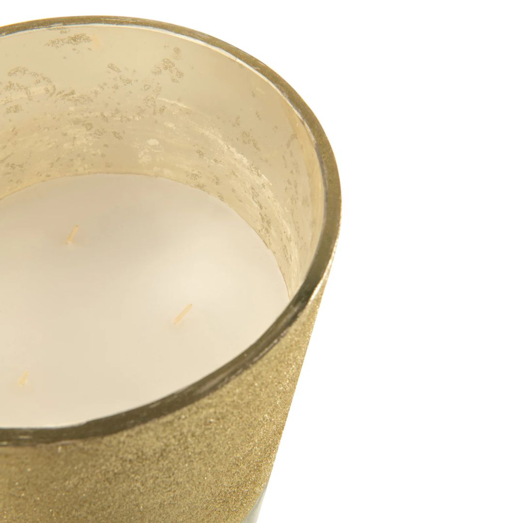 Geurkaars Deluxe Glas Zilver Extra Groot-160H