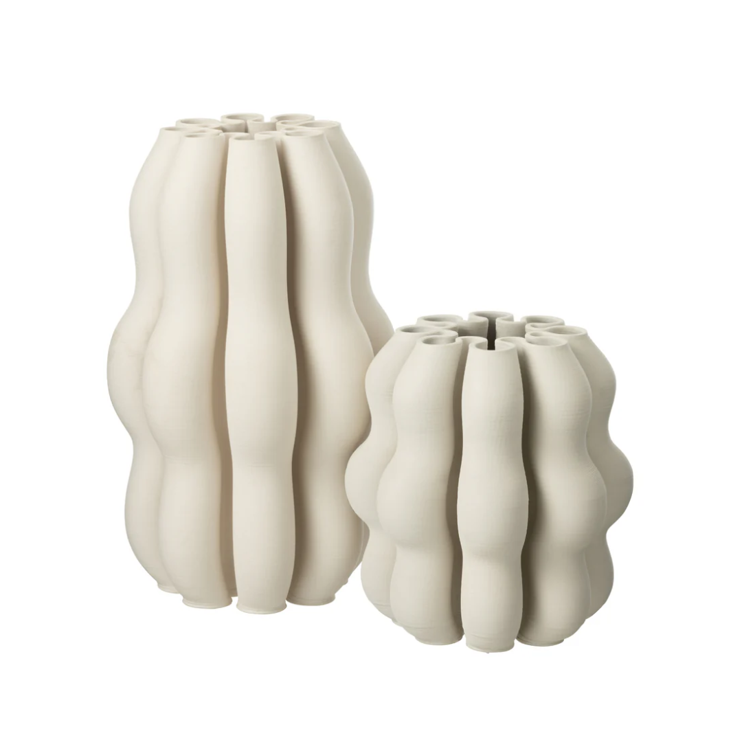 Vaas Naos Keramiek Beige Groot