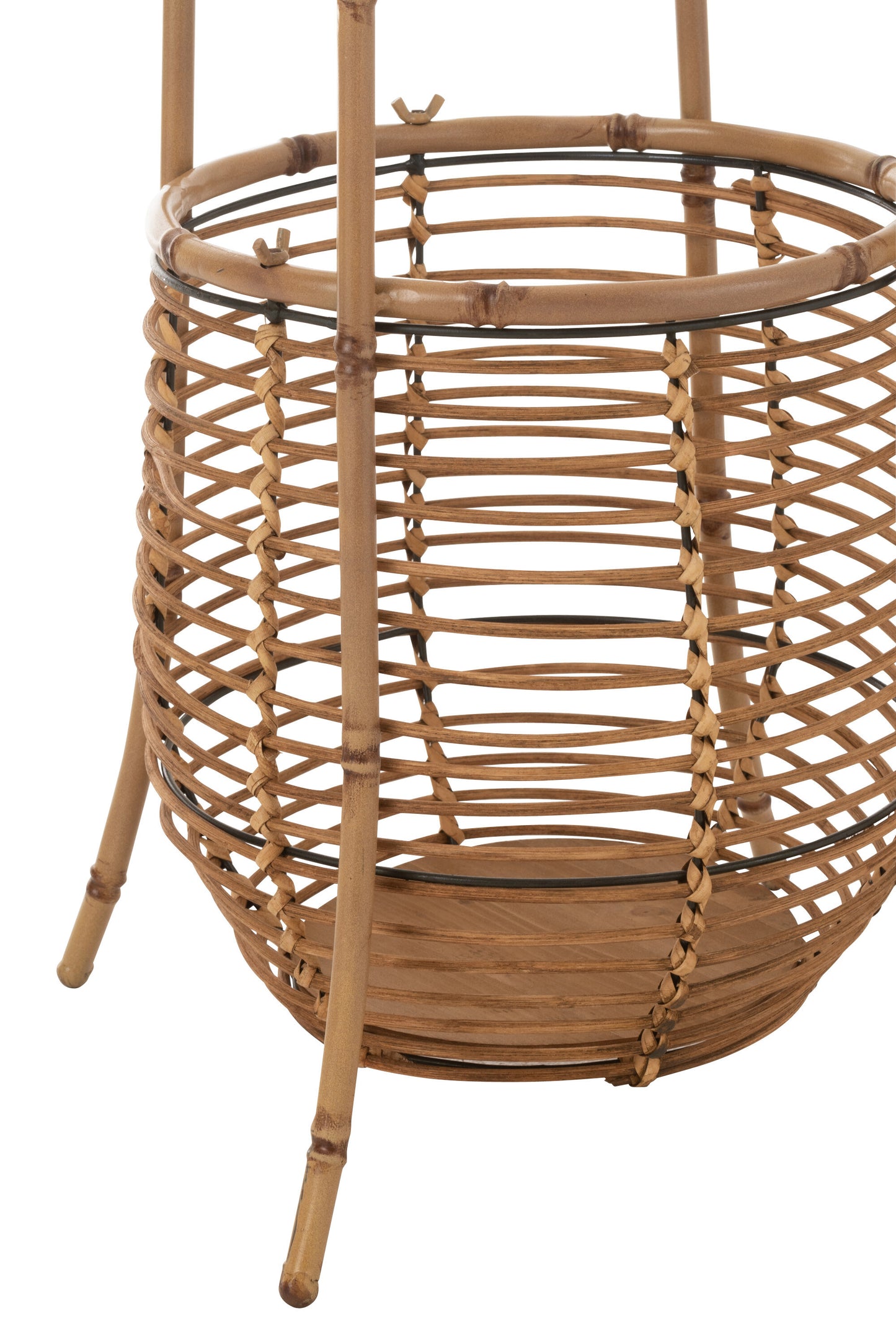 Kapstok Staand Met Mand Rotan/Metaal Naturel