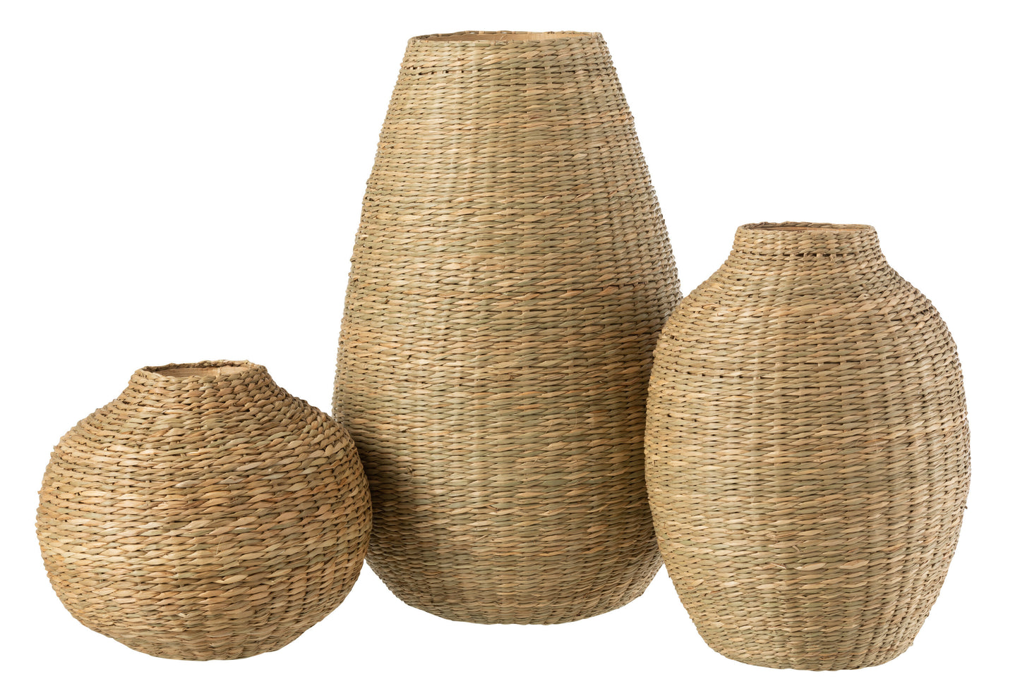 Vaas Groot Decoratief Zeegras/Bamboe Natuurlijk