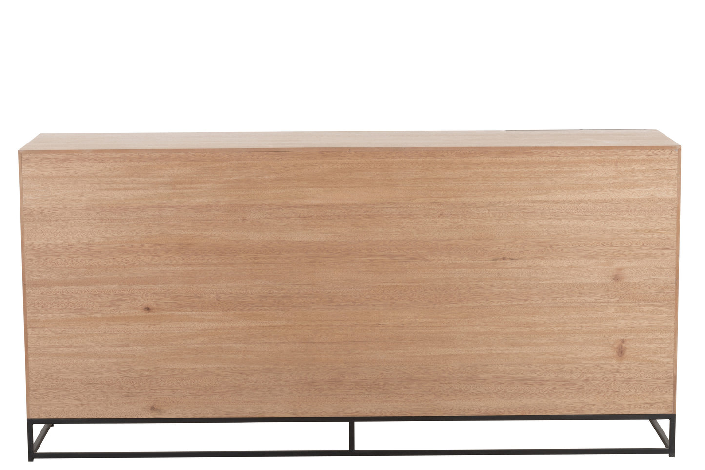 Ladekast 4 Deuren Zigzag Hout/Metaal Natuurlijk/Zwart
