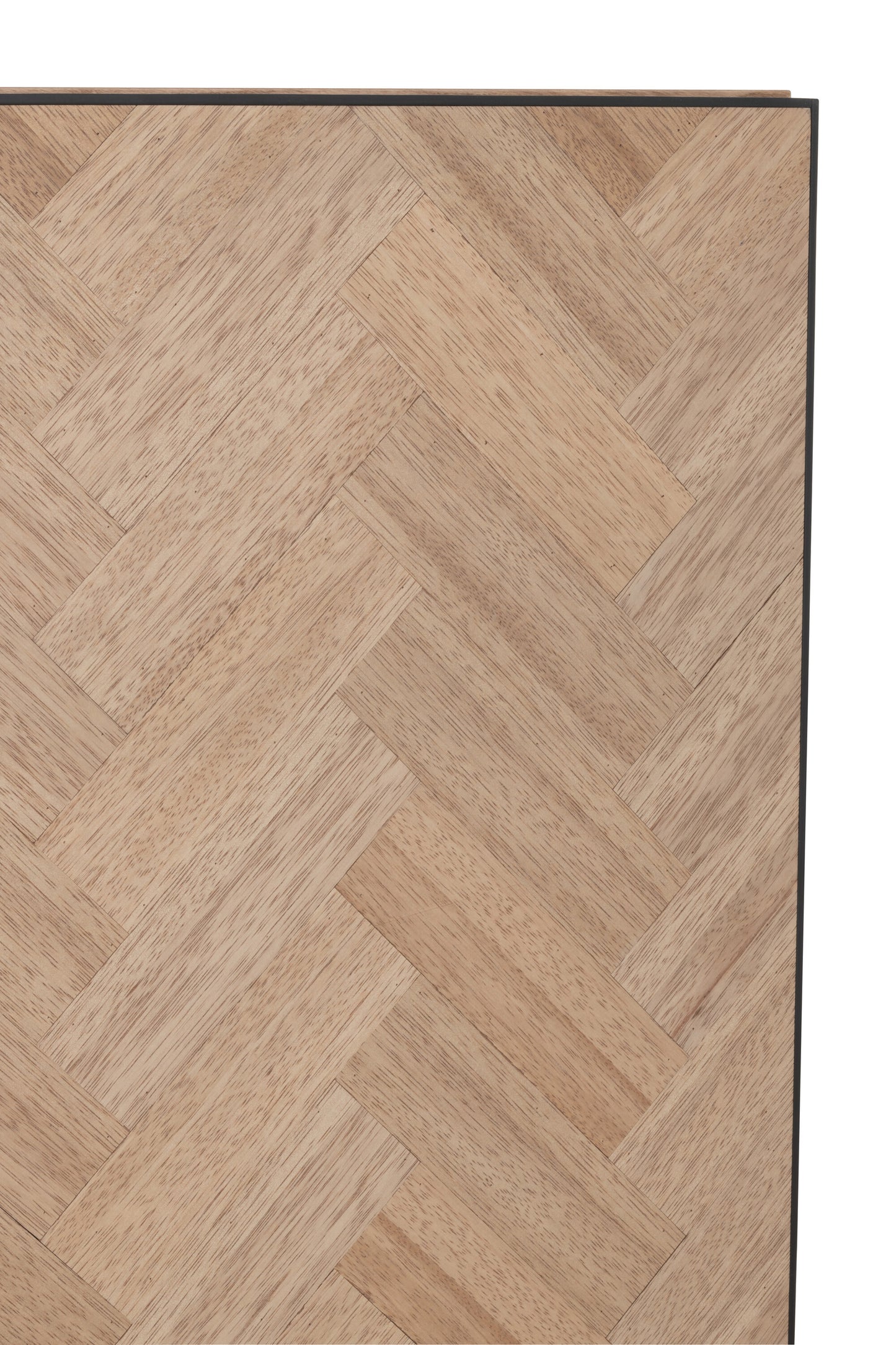 Ladekast 4 Deuren Zigzag Hout/Metaal Natuurlijk/Zwart