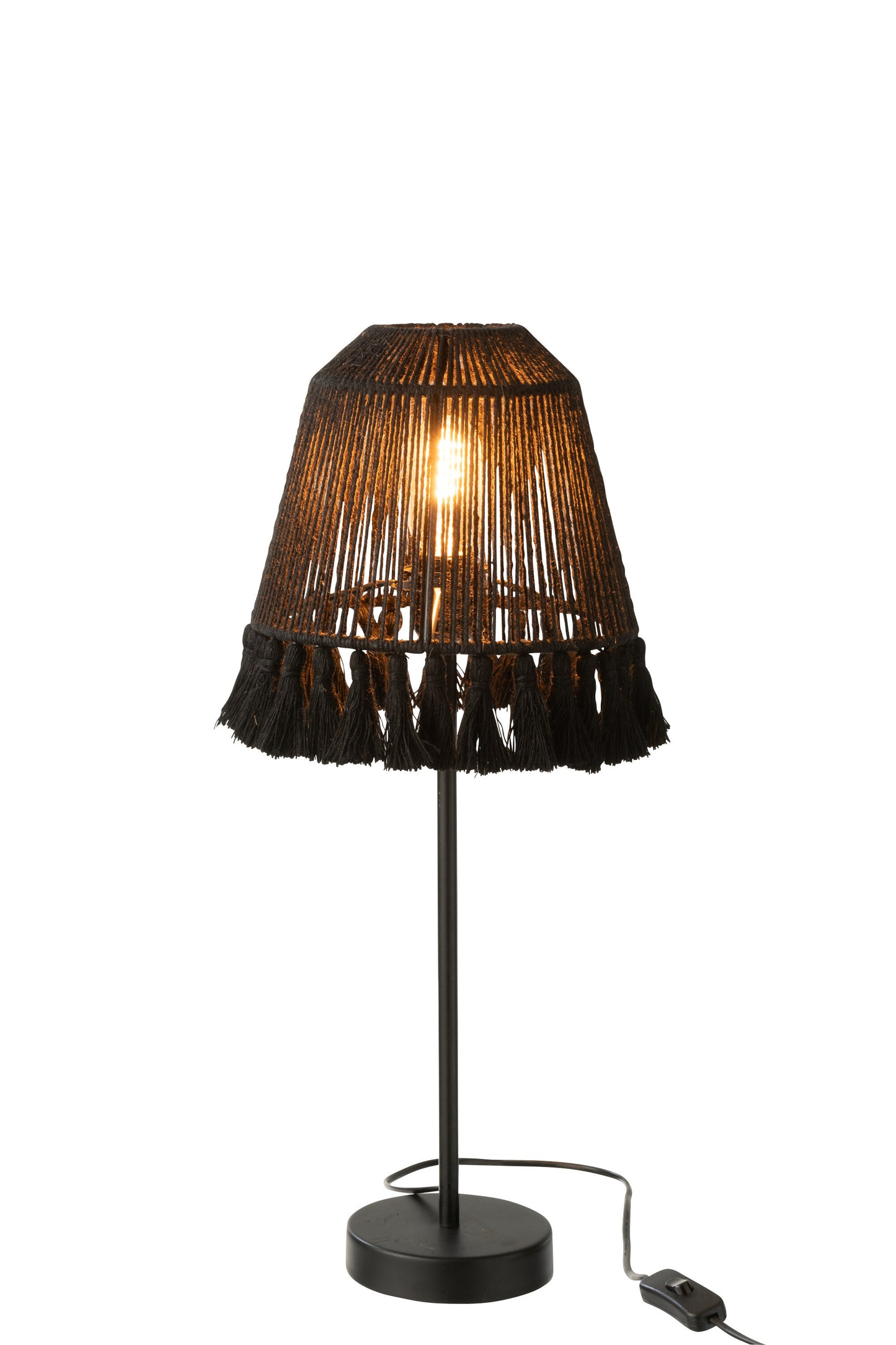 Lamp Mila Jute Zwart