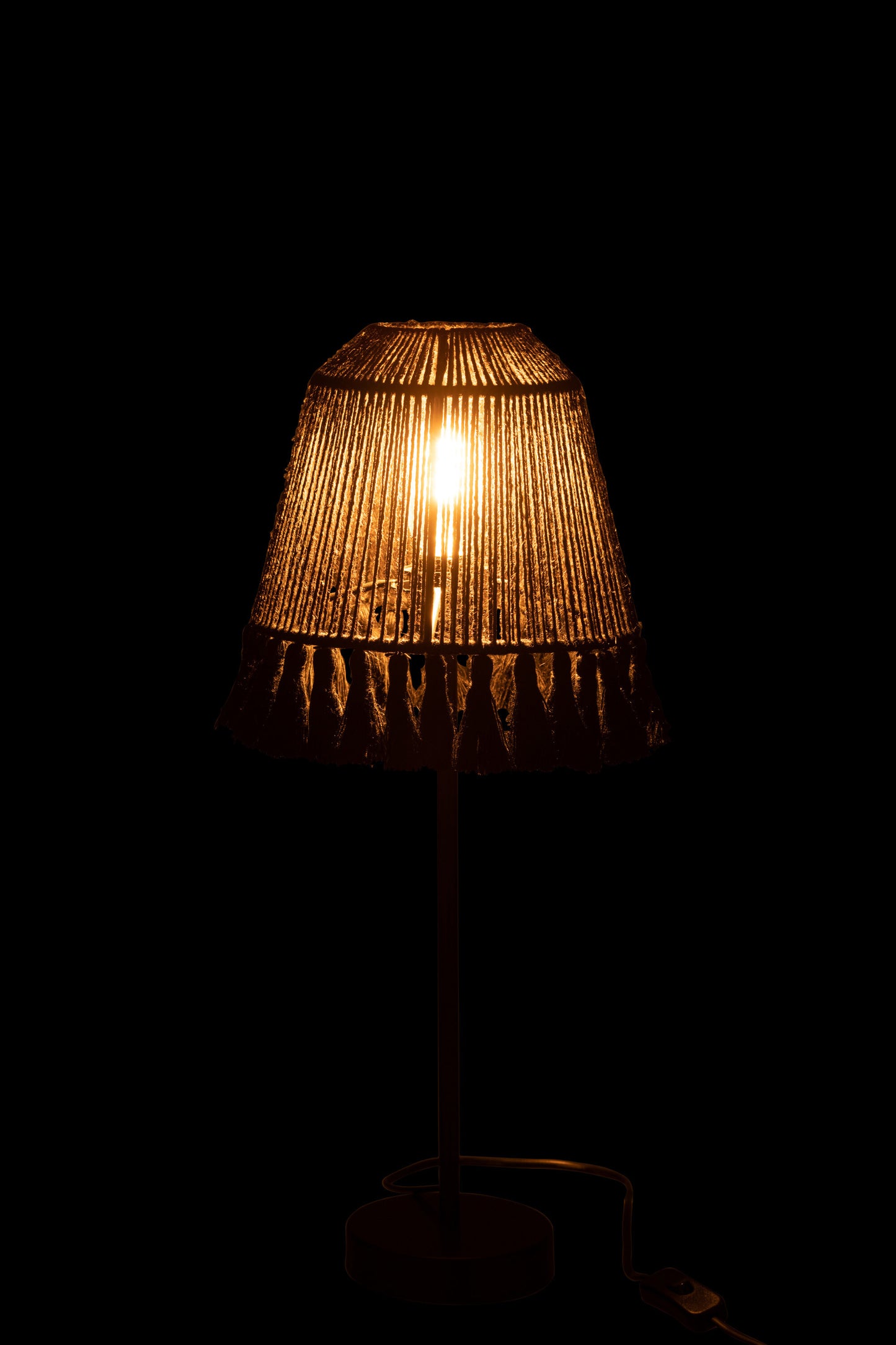Lamp Mila Jute Zwart