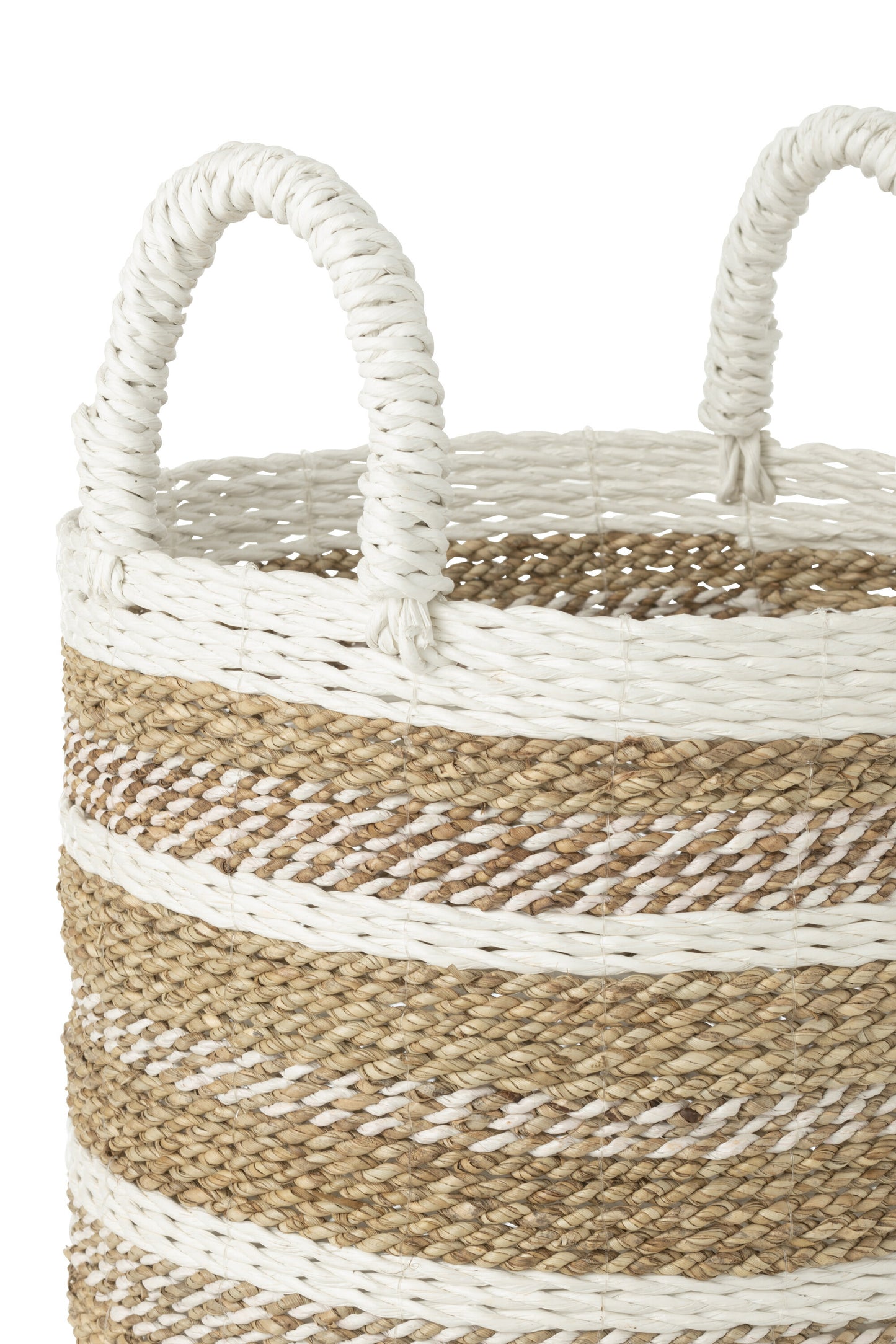 Set van 3 manden Caro Raffia Wit/Natuurlijk