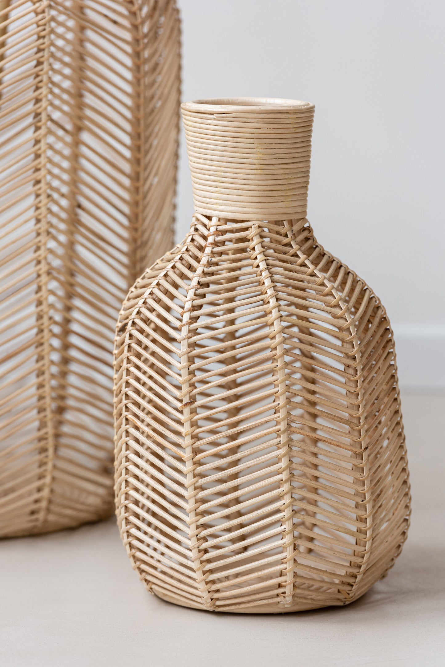 Mand Fles Raffia Natuurlijk