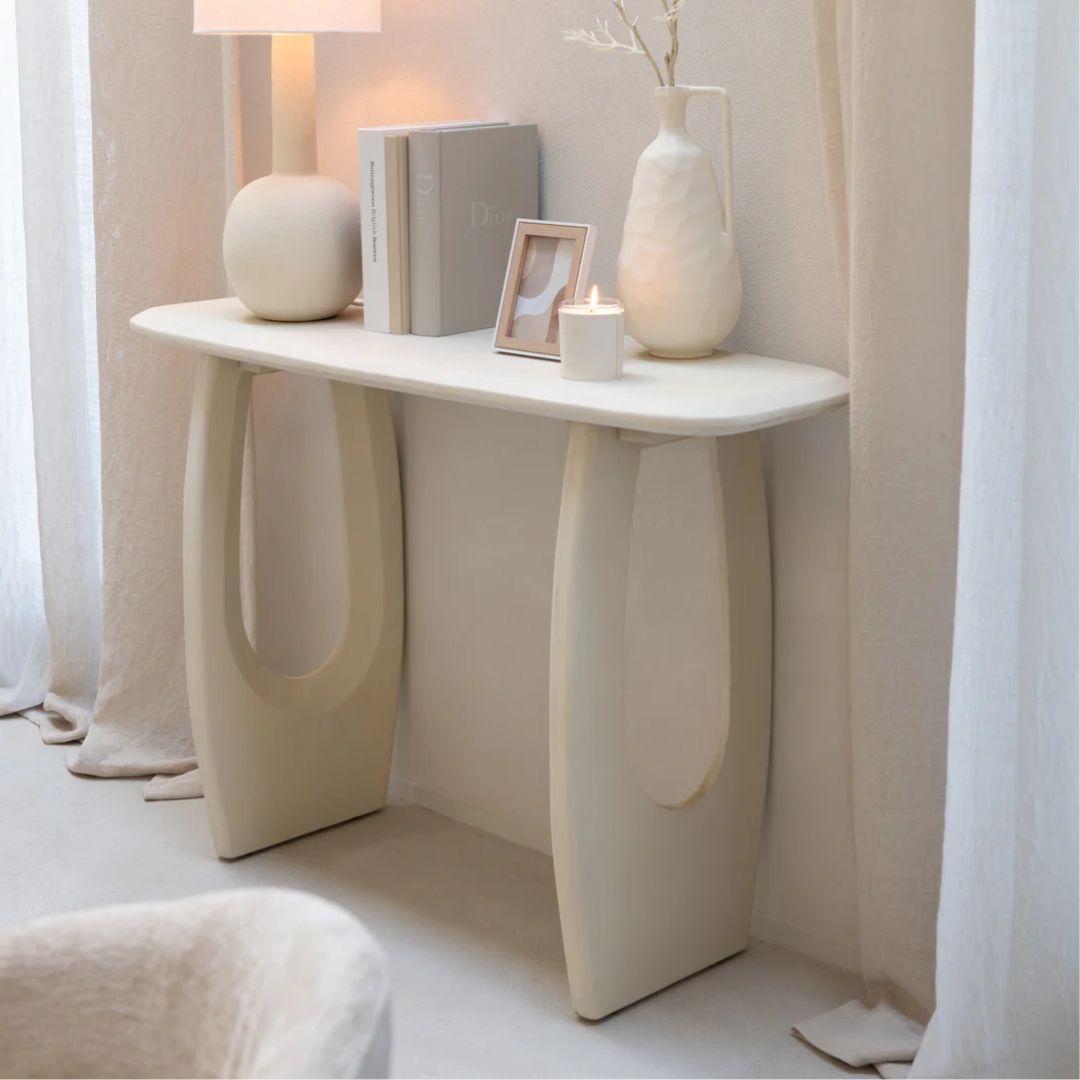 Console Mark Mango Hout Beige