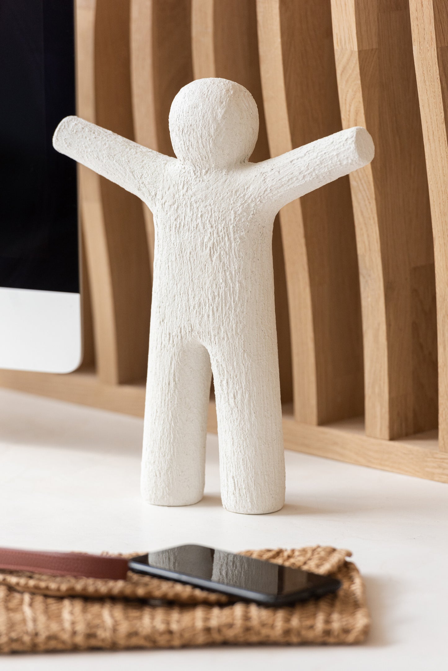 P'tit Maurice Ruwe Afwerking Poly Off White Groot