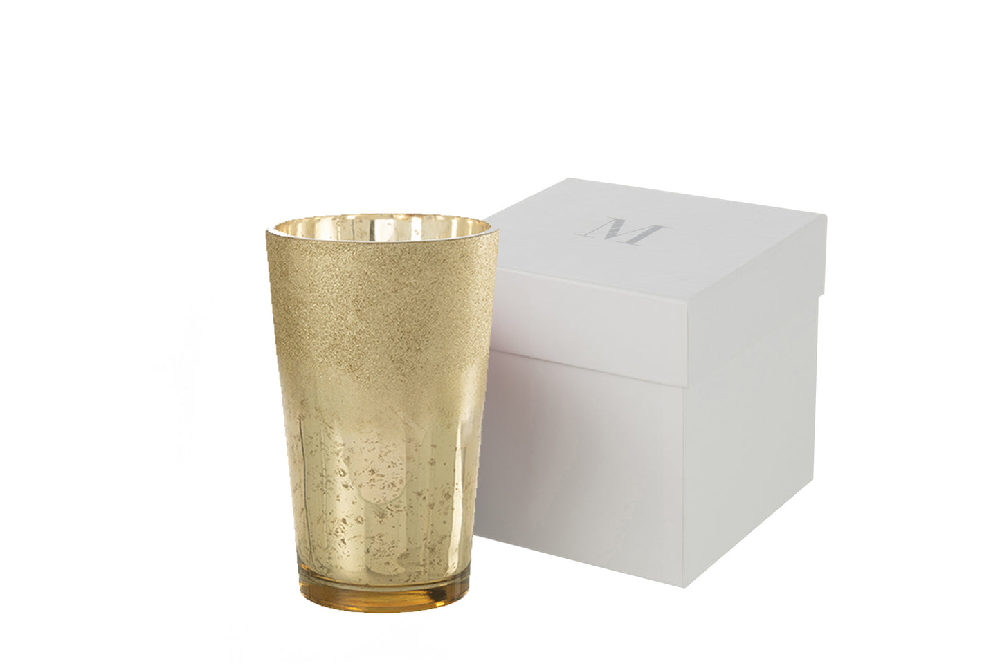 Geurkaars Deluxe Glas Goud Extra Groot-160H