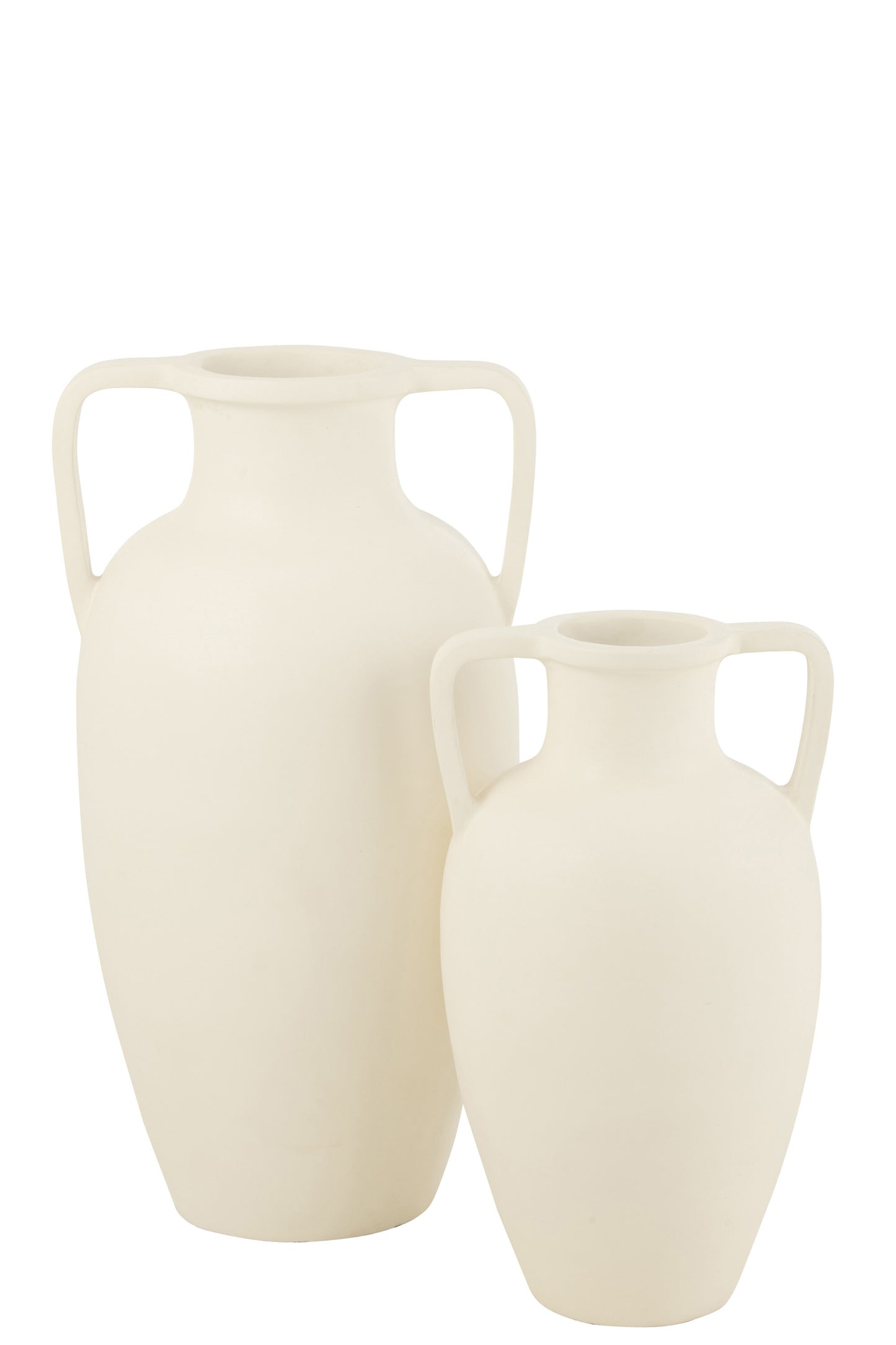 Vaas 2 Armen Terracotta Wit Groot