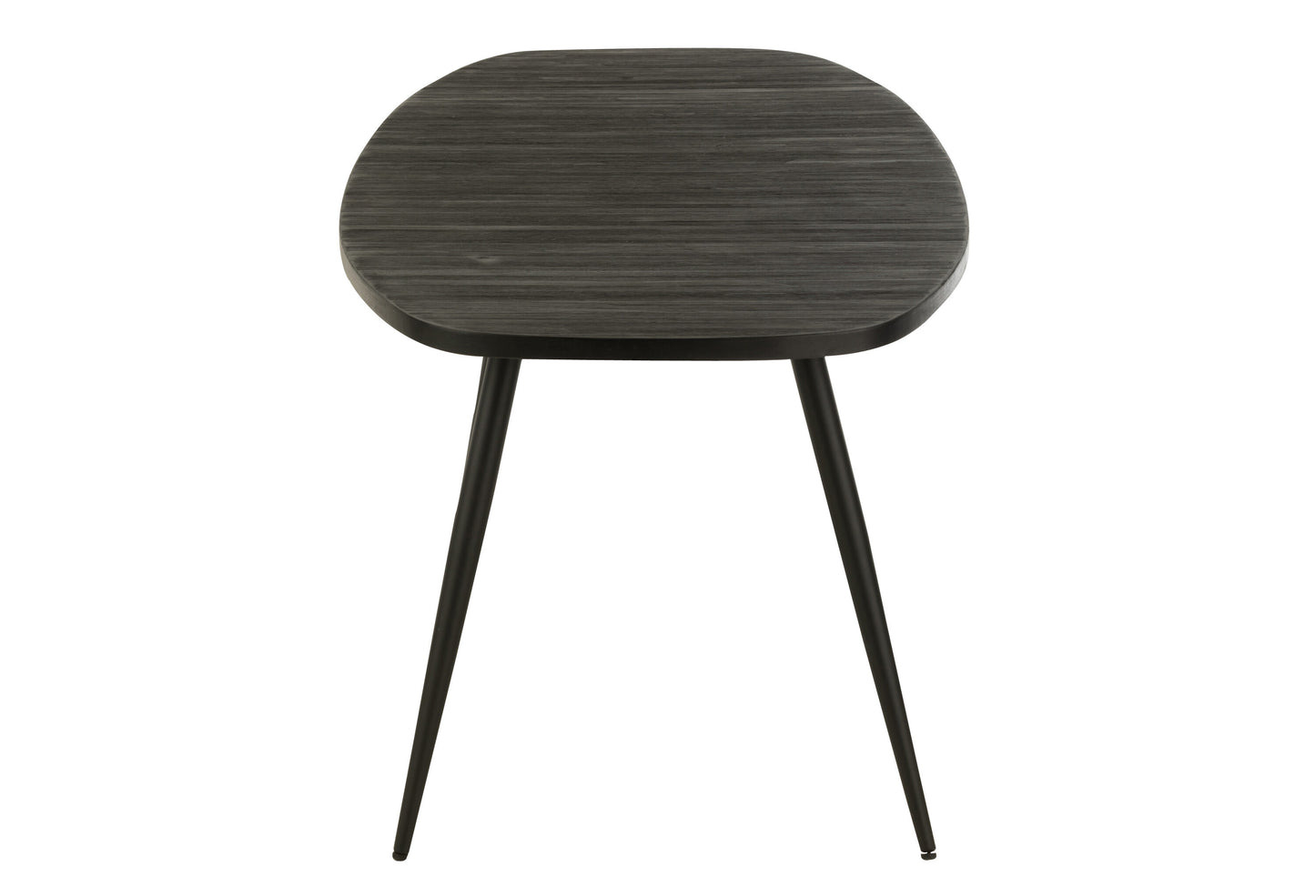 Eettafel Ovaal Gerecycled Teak Zwart