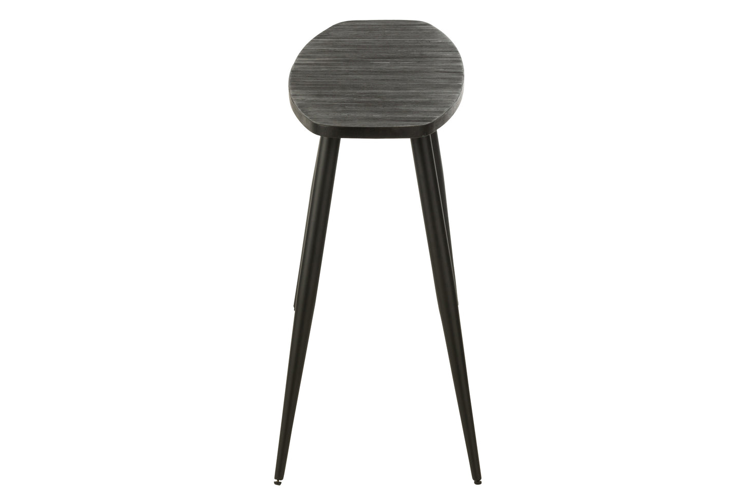 Consoletafel Ovaal Recycle Teak Zwart