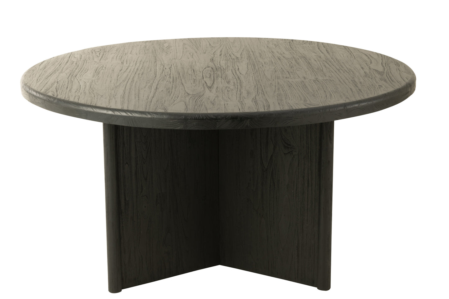 Tafel rond teakhout zwart