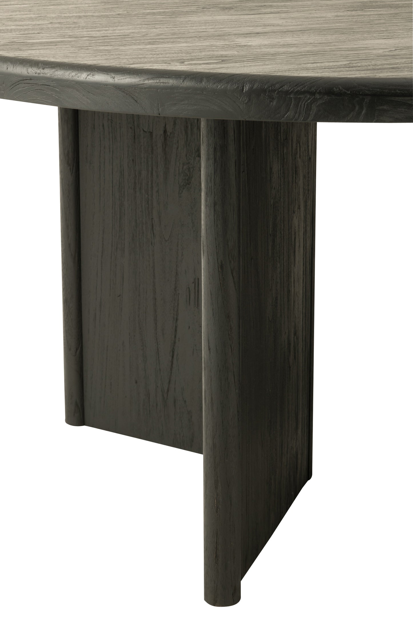 Tafel rond teakhout zwart