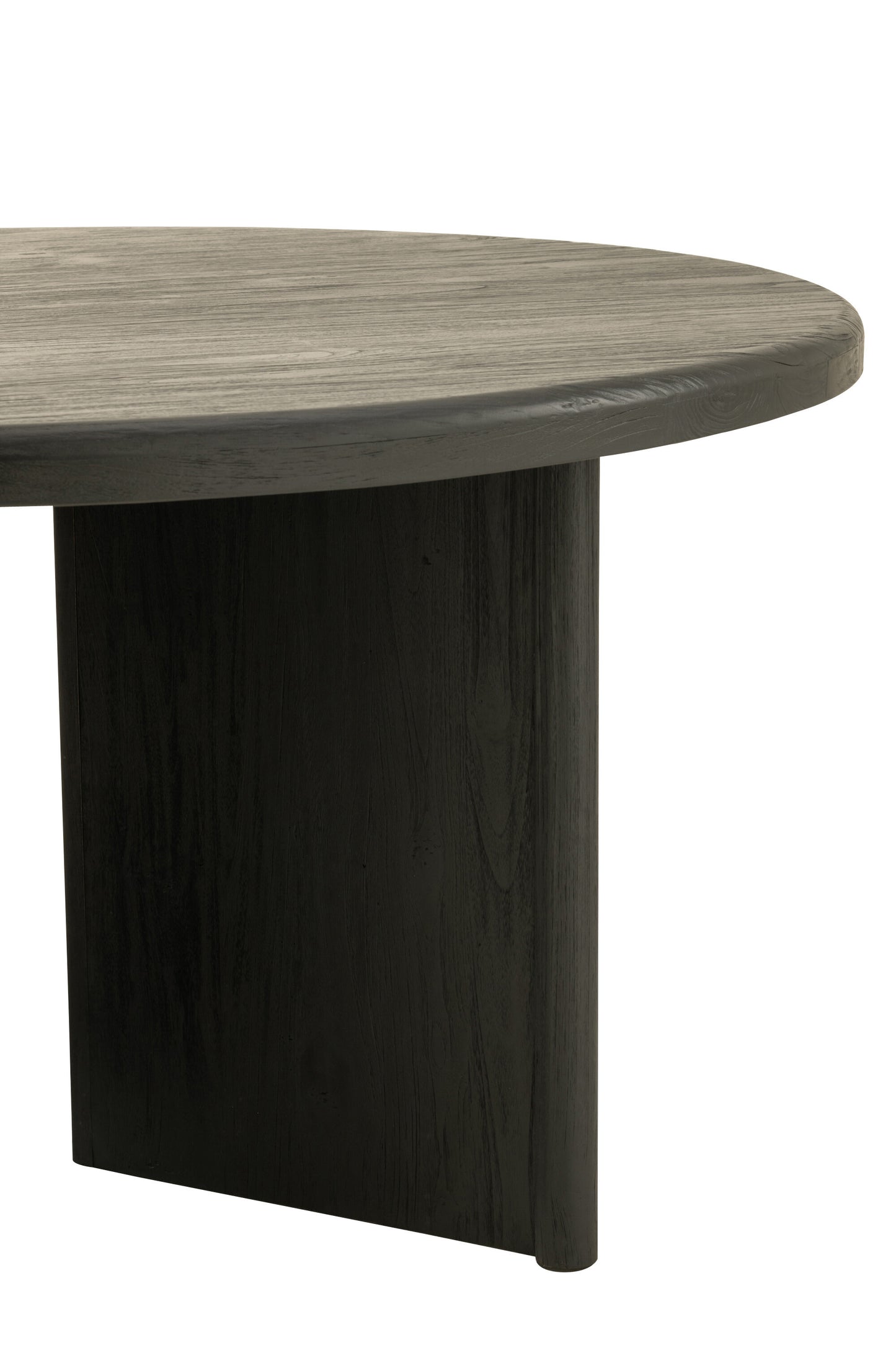 Tafel rond teakhout zwart