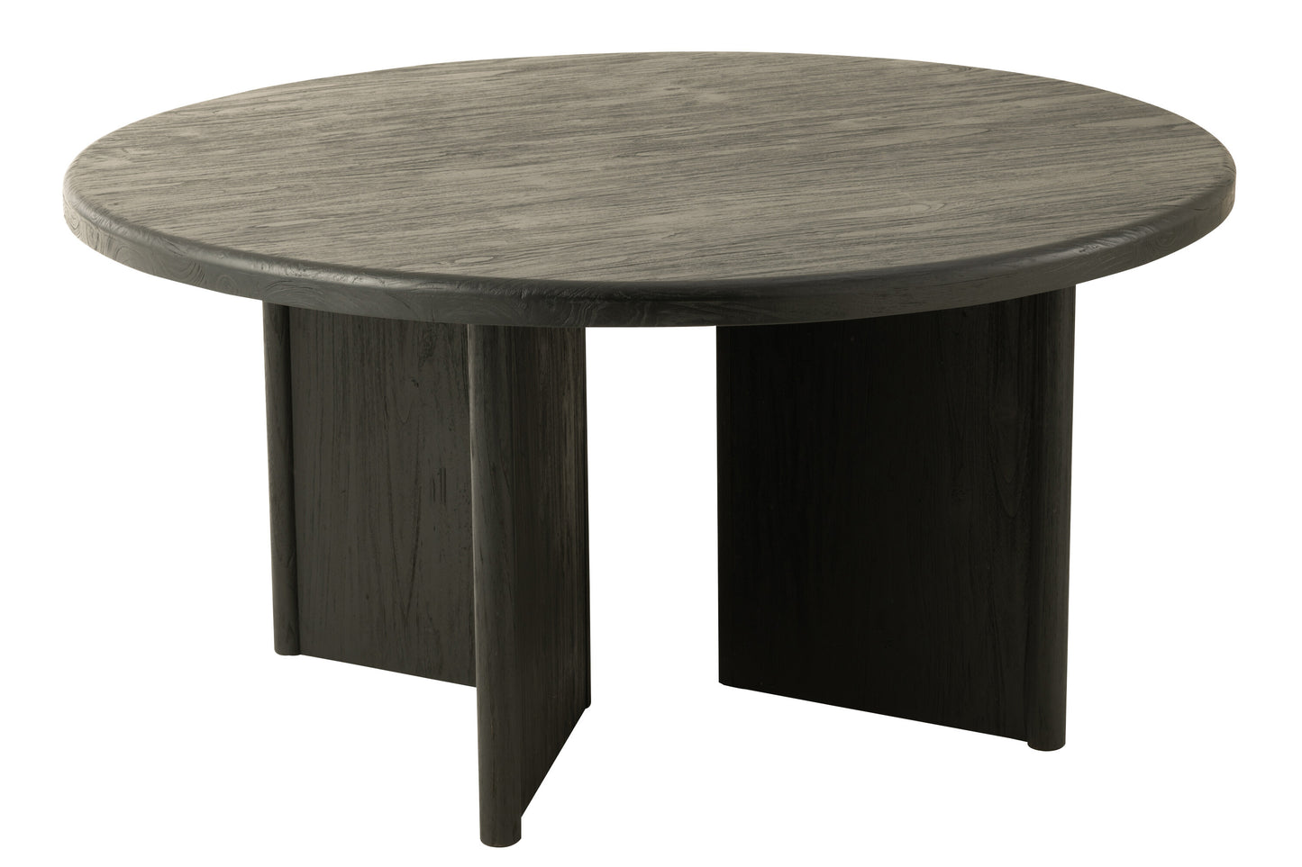 Tafel rond teakhout zwart