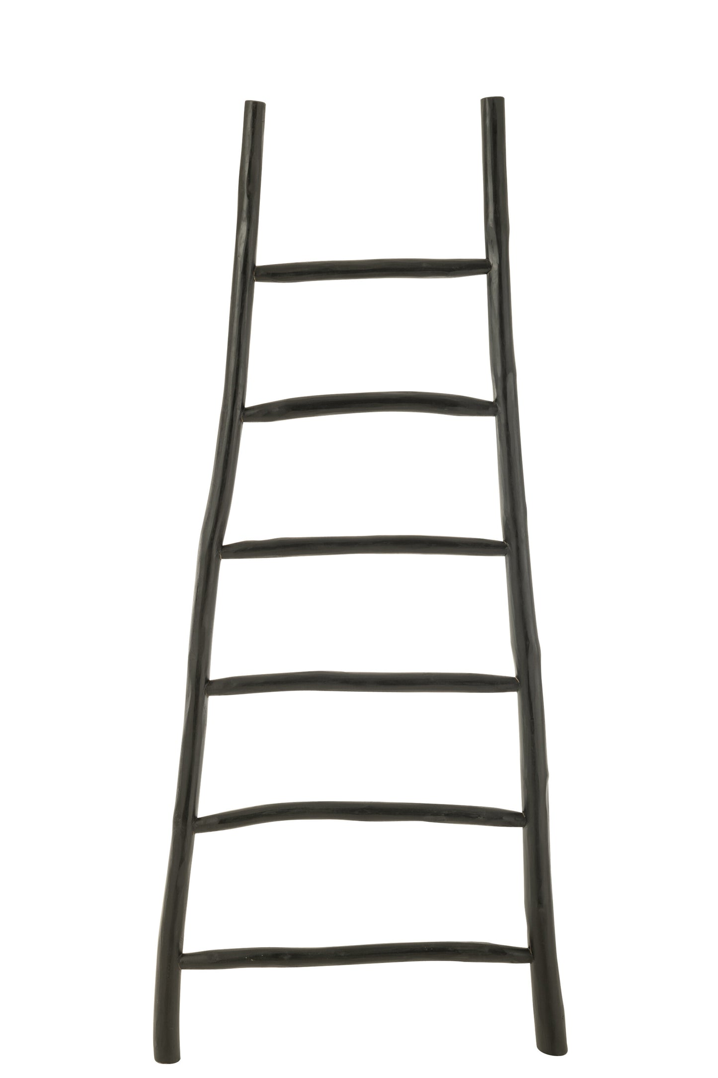 Ladder 6 Treden Teakhout Zwart