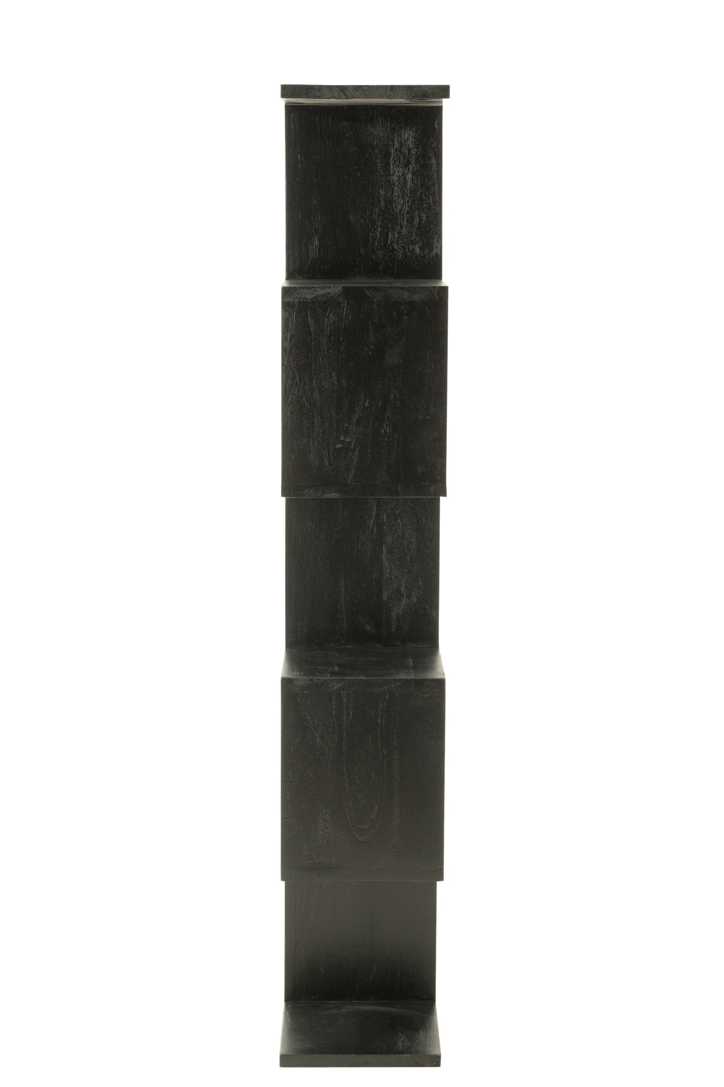 Boekenplank Verticale Latten Mangohout Mat Zwart