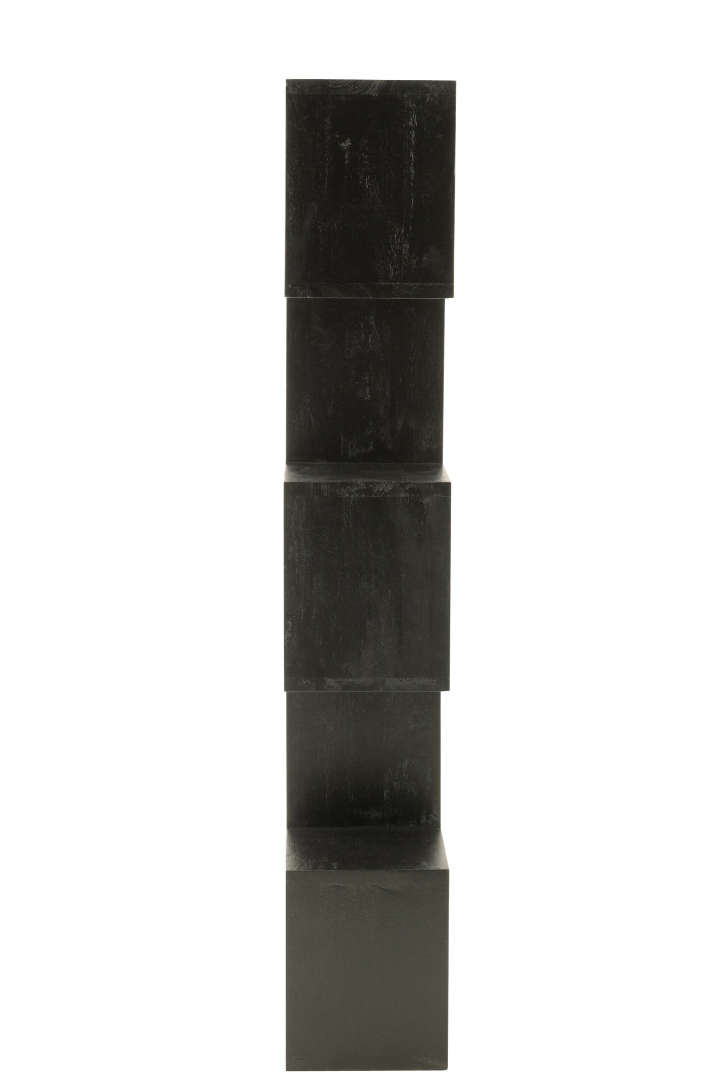 Boekenplank Verticale Latten Mangohout Mat Zwart