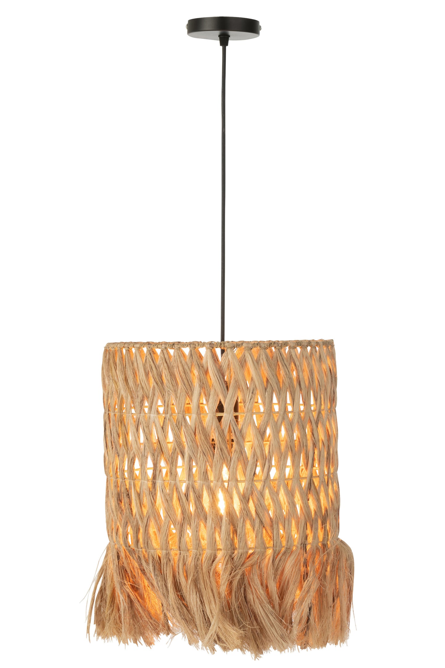 Hanglamp Bananenblad Naturel Cilindervorm