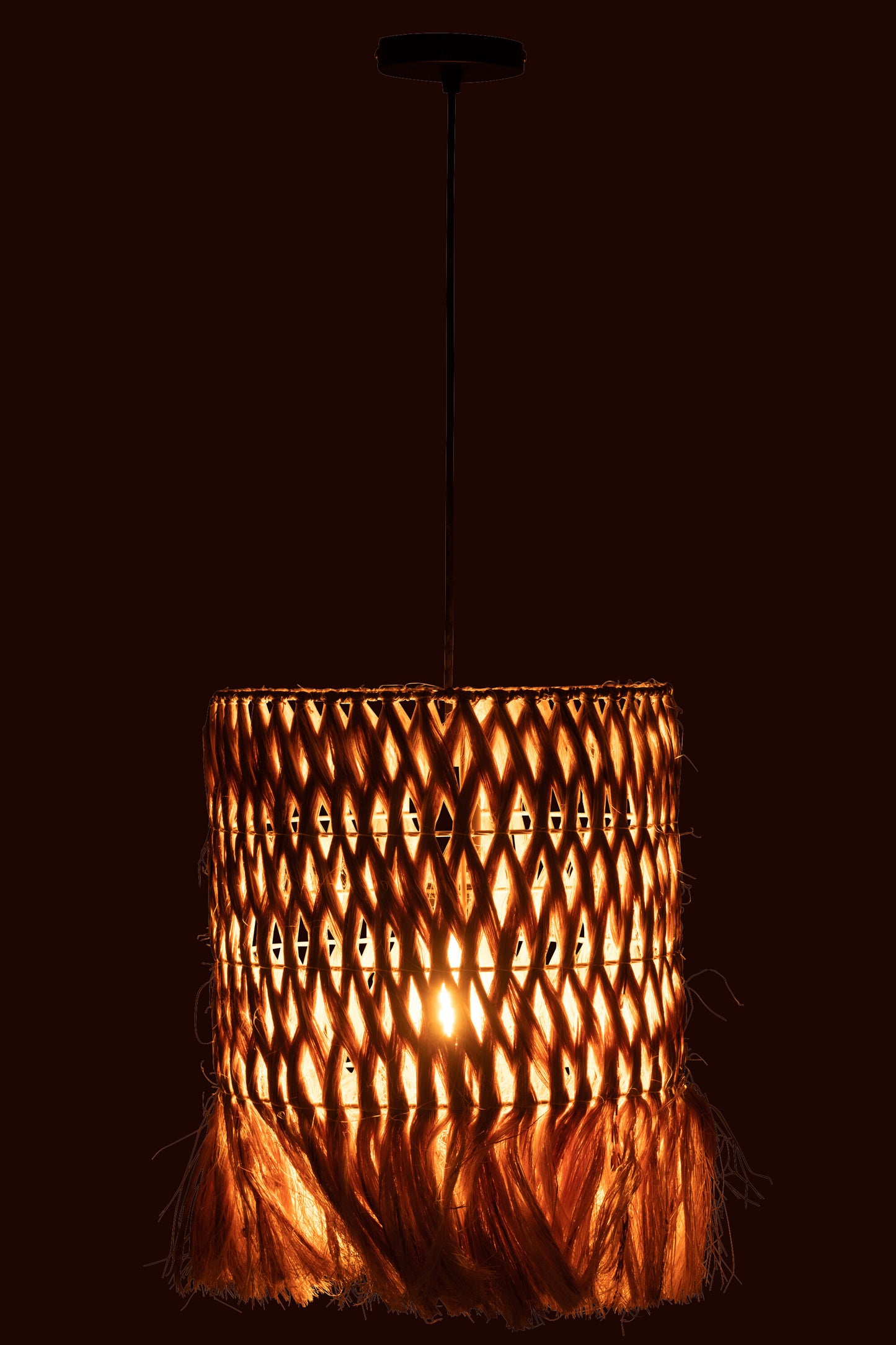 Hanglamp Bananenblad Naturel Cilindervorm