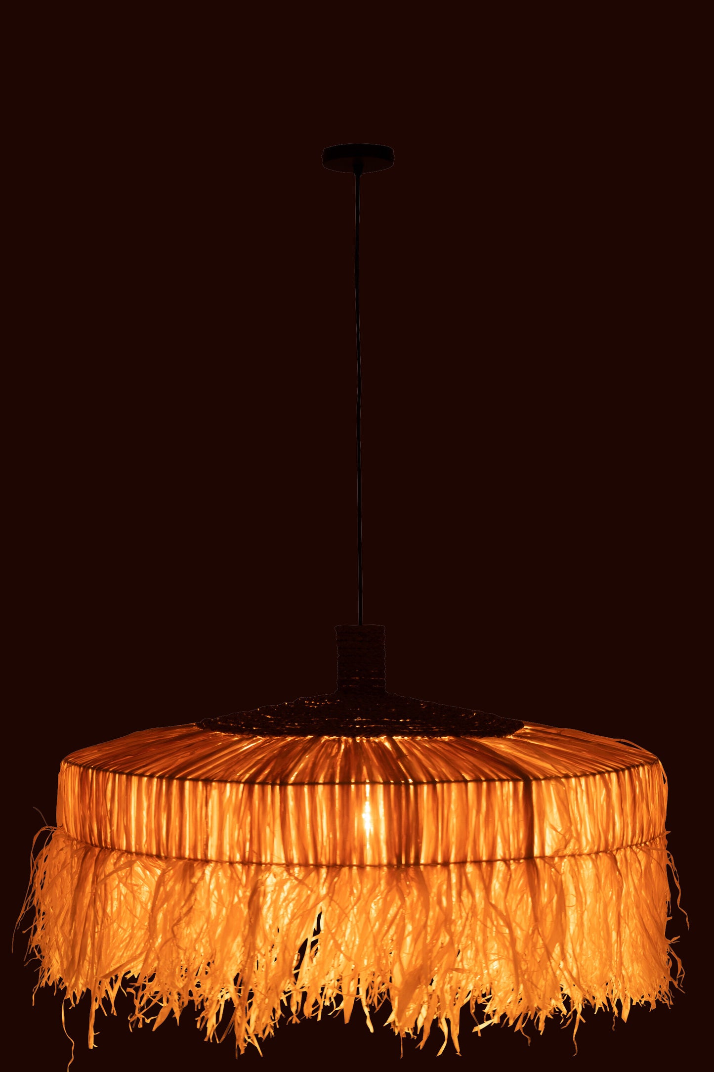 Hanglamp Rond Raffia Naturel