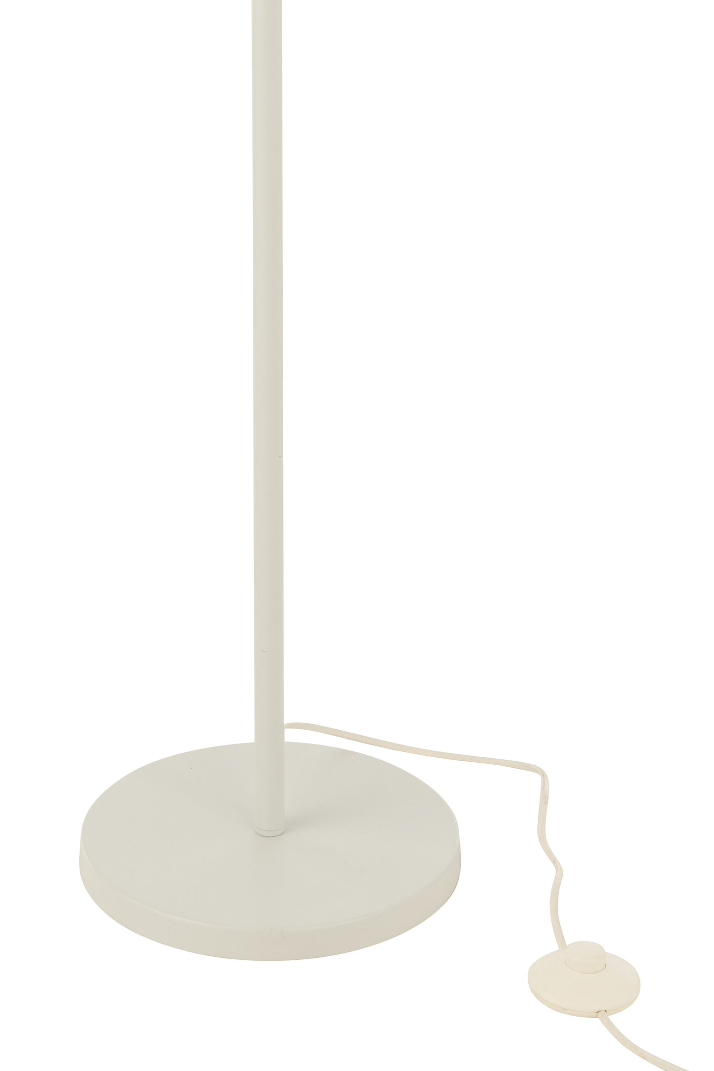 Vloerlamp Metaal/Riet Wit/Naturel