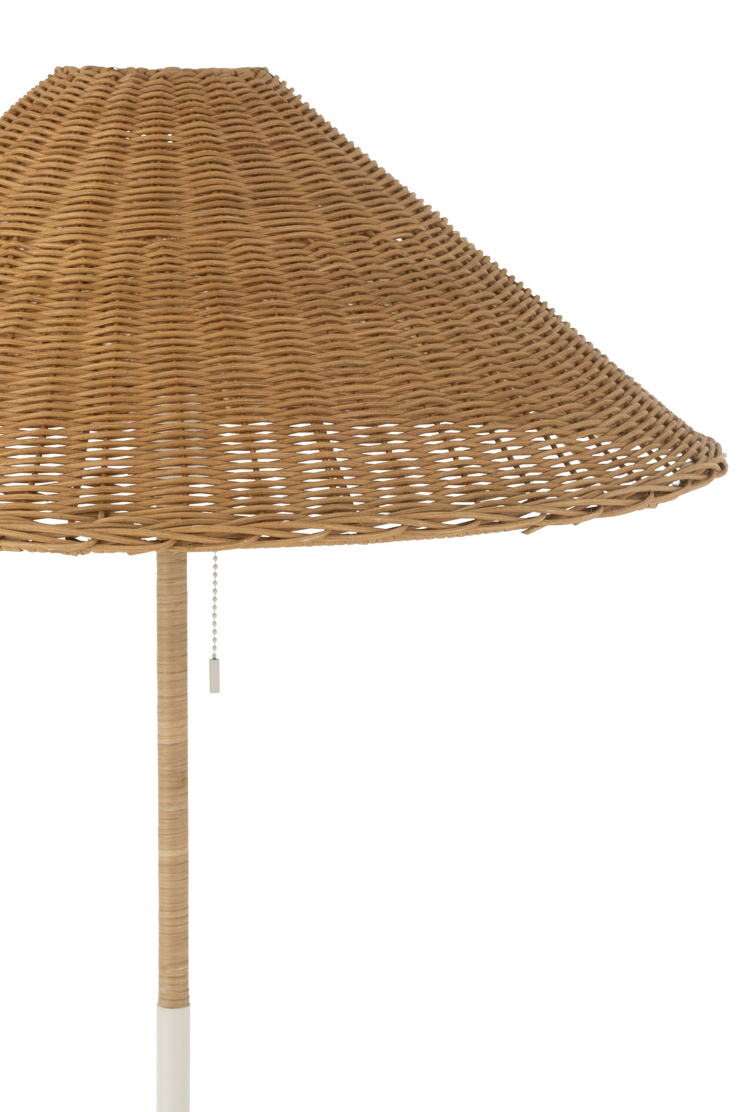Vloerlamp Metaal/Riet Wit/Naturel