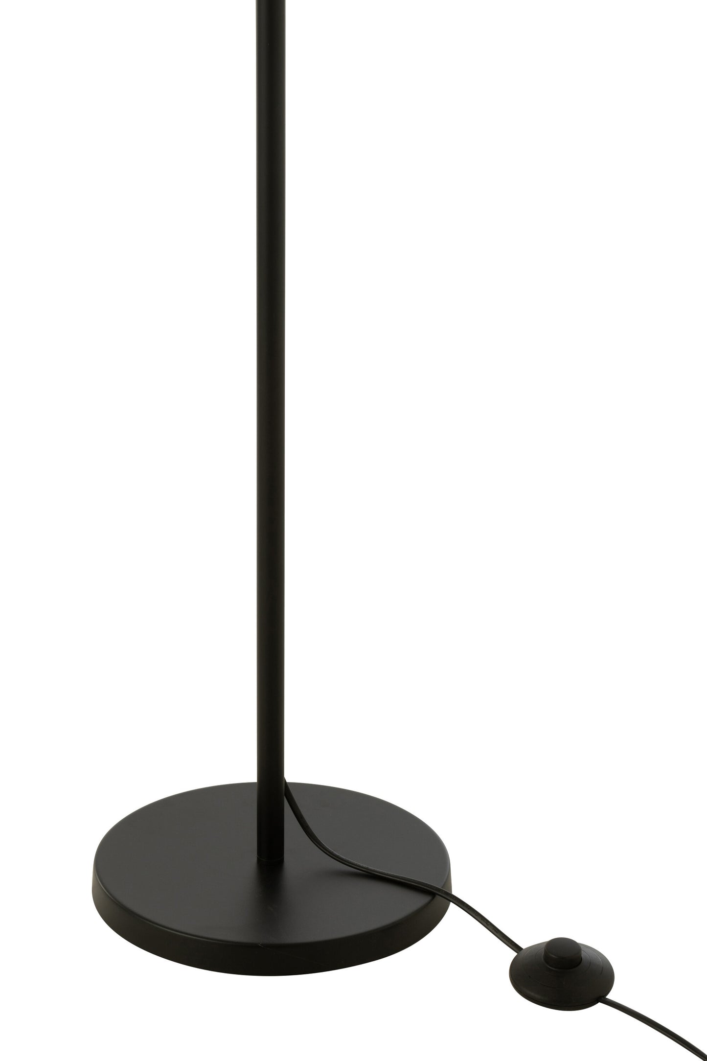 Vloerlamp Metaal/Riet Zwart/Naturel