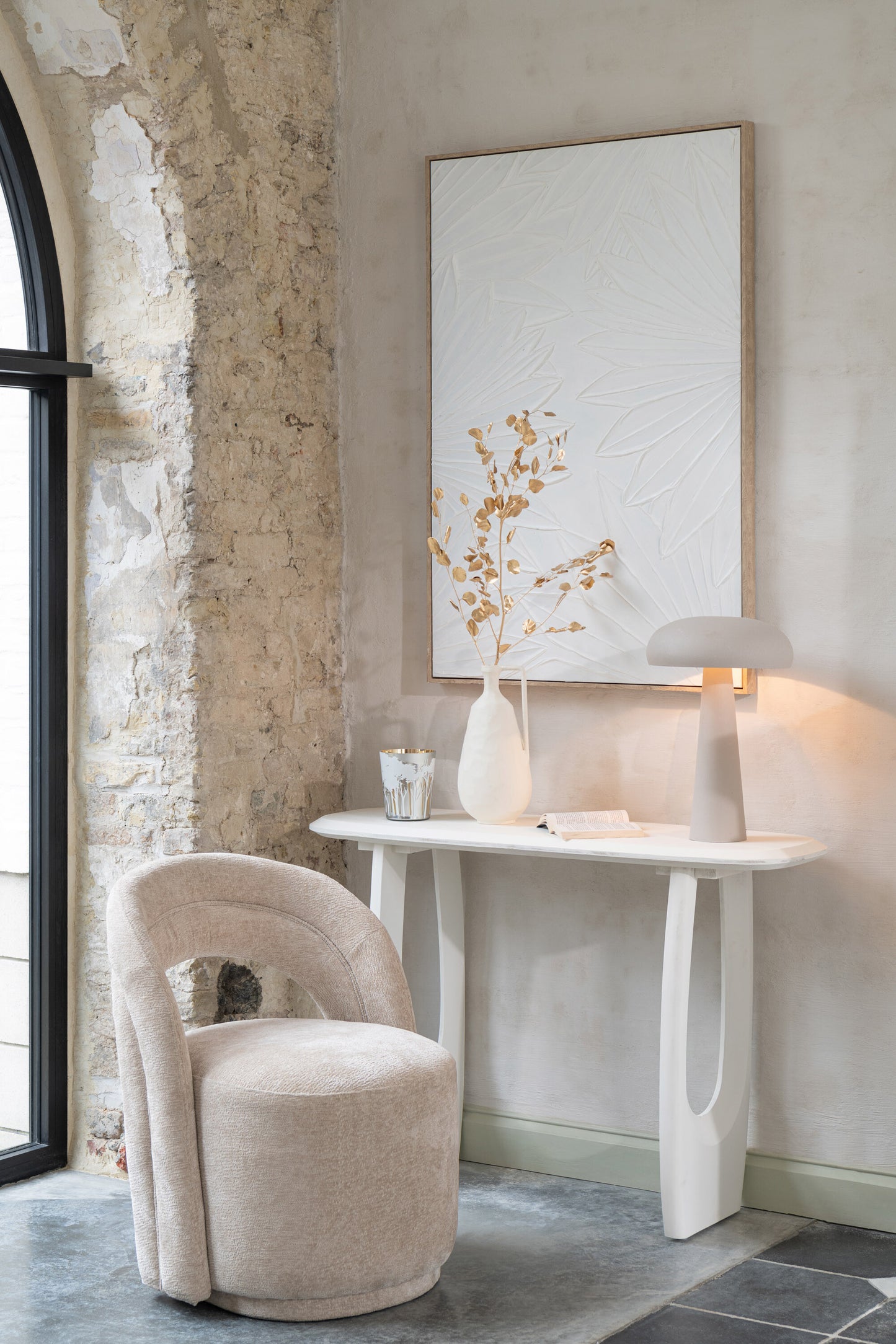 Console Mark Mango Hout Beige