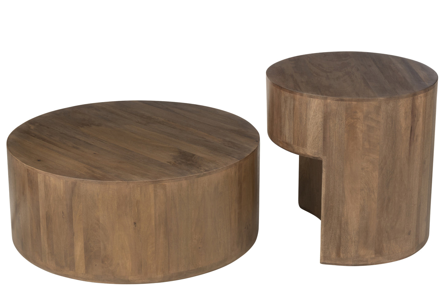 Set van 2 tafels van mangohout bruin
