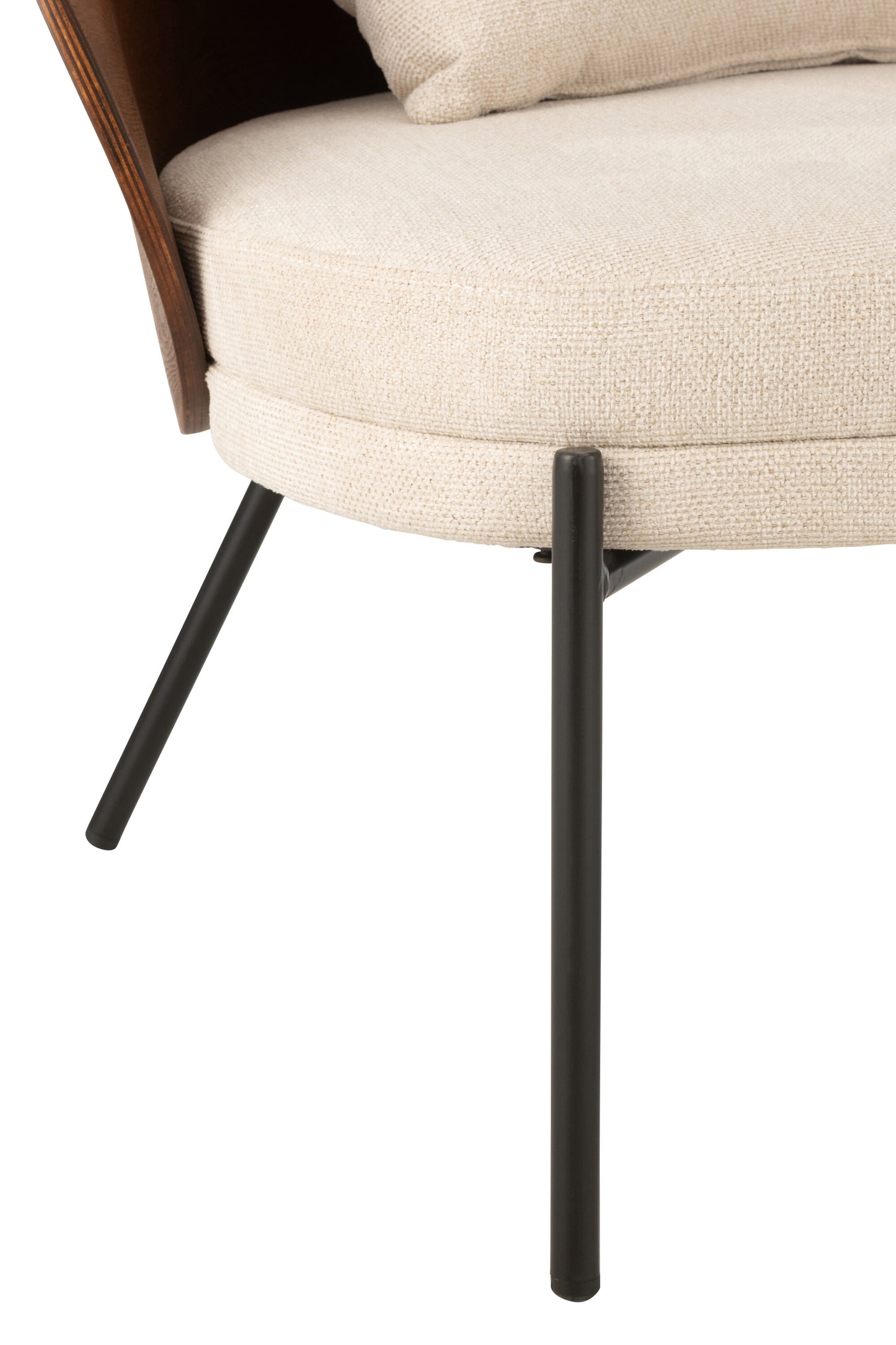 Lounge stoel Alone triplex/metaal bruin/beige