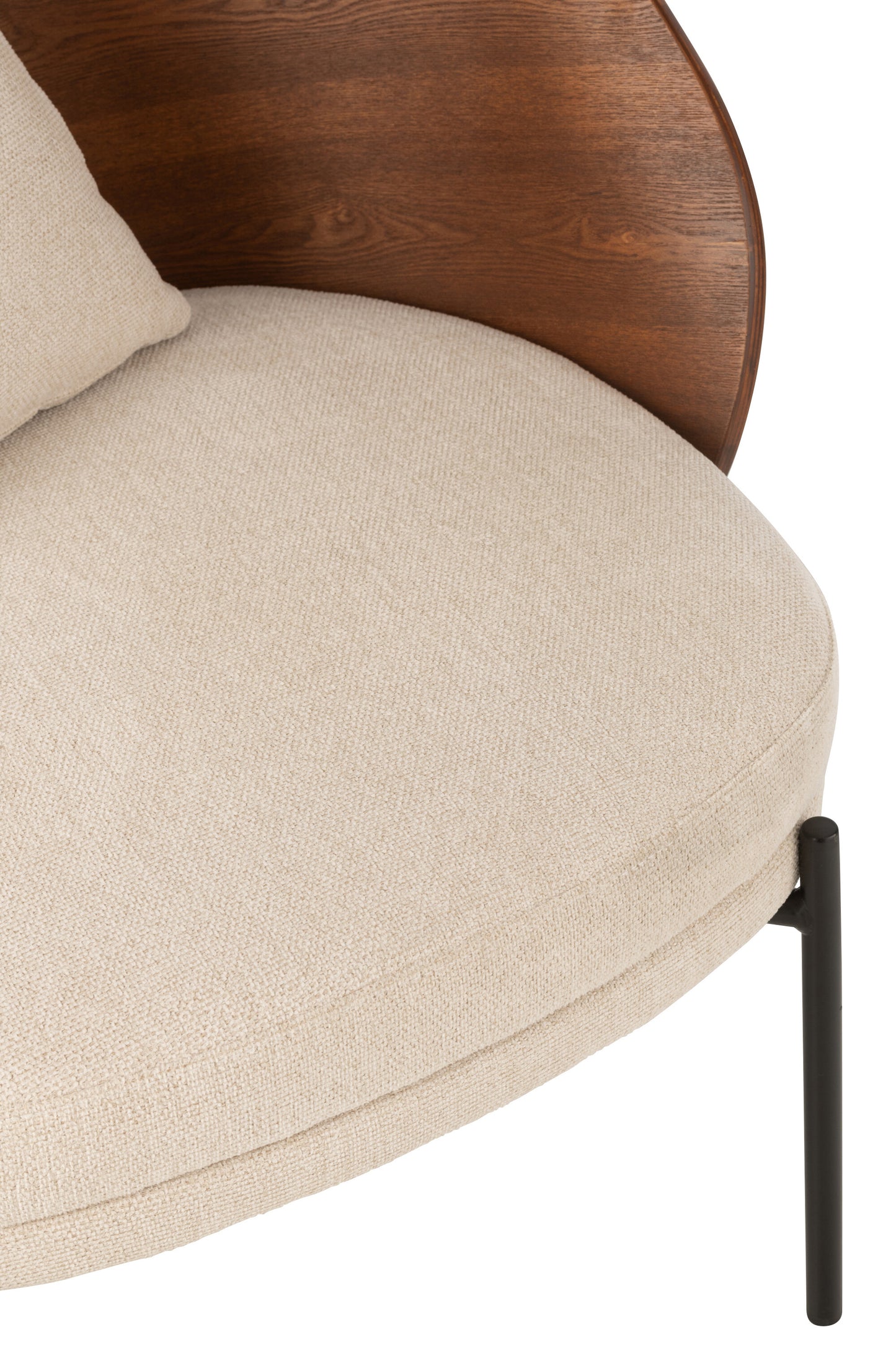 Lounge stoel Alone triplex/metaal bruin/beige