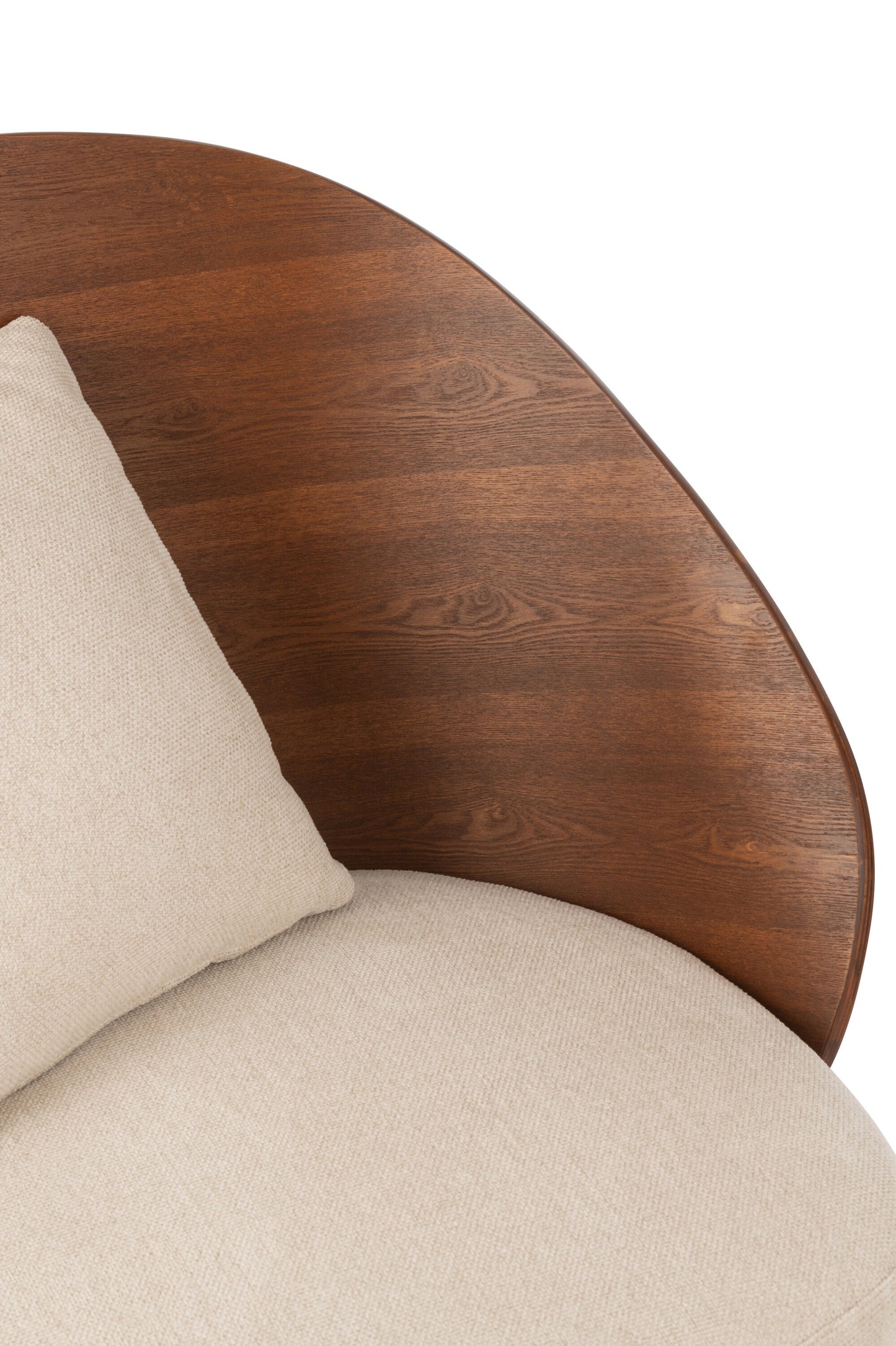 Lounge stoel Alone triplex/metaal bruin/beige