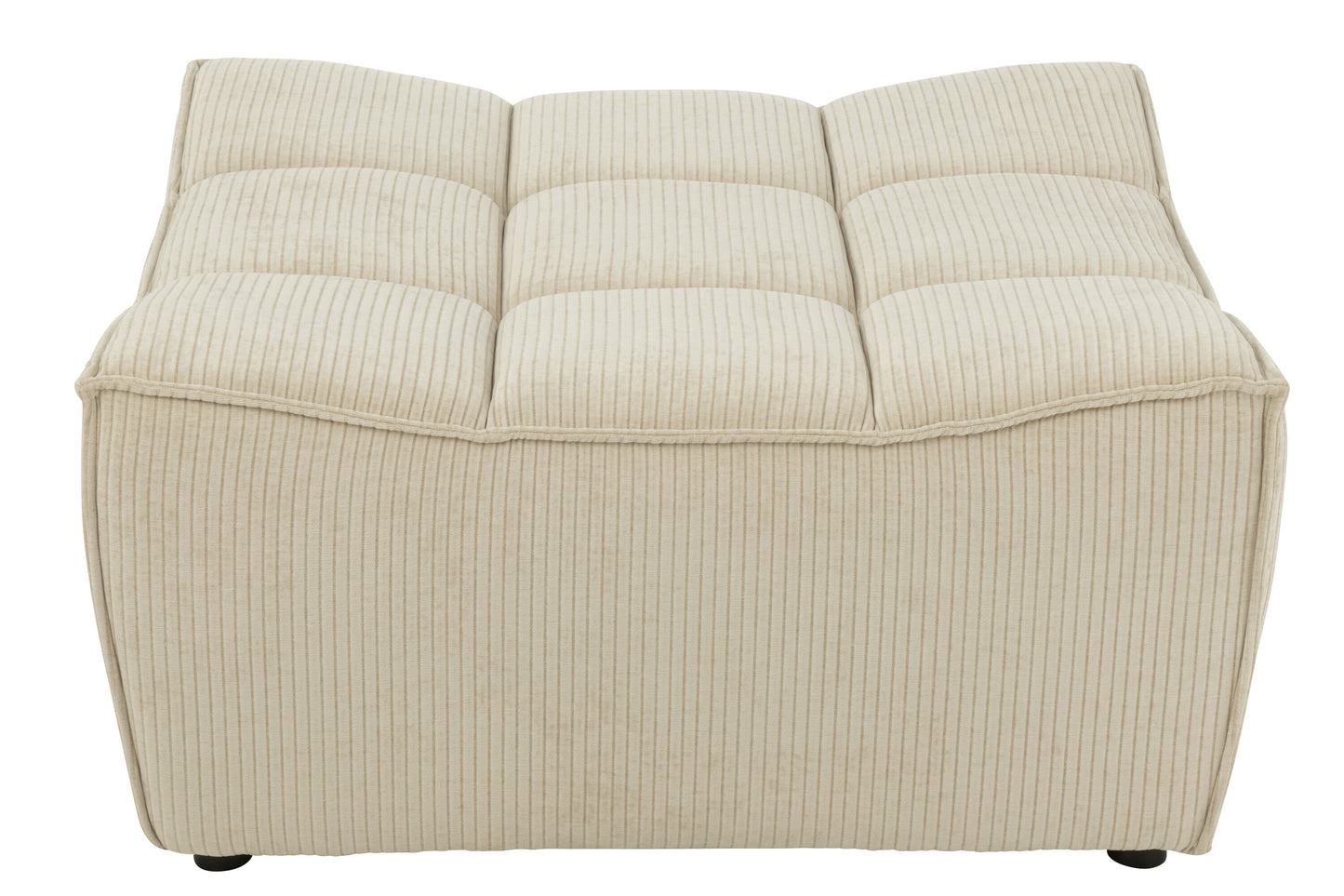 Ottomaanse zetel populierenhout/schuim beige