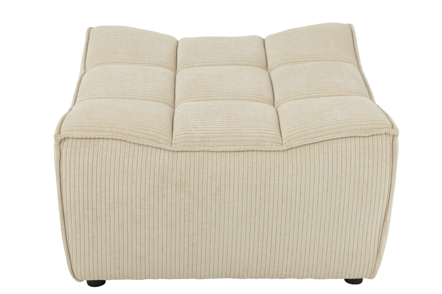 Ottomaanse zetel populierenhout/schuim beige