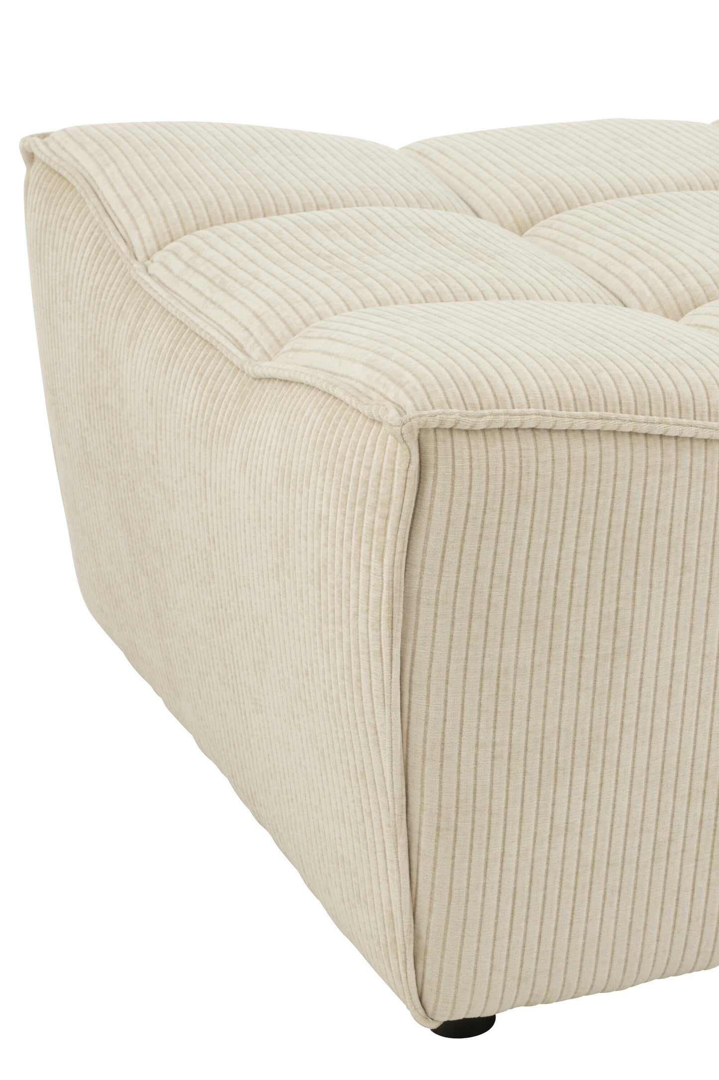 Ottomaanse zetel populierenhout/schuim beige
