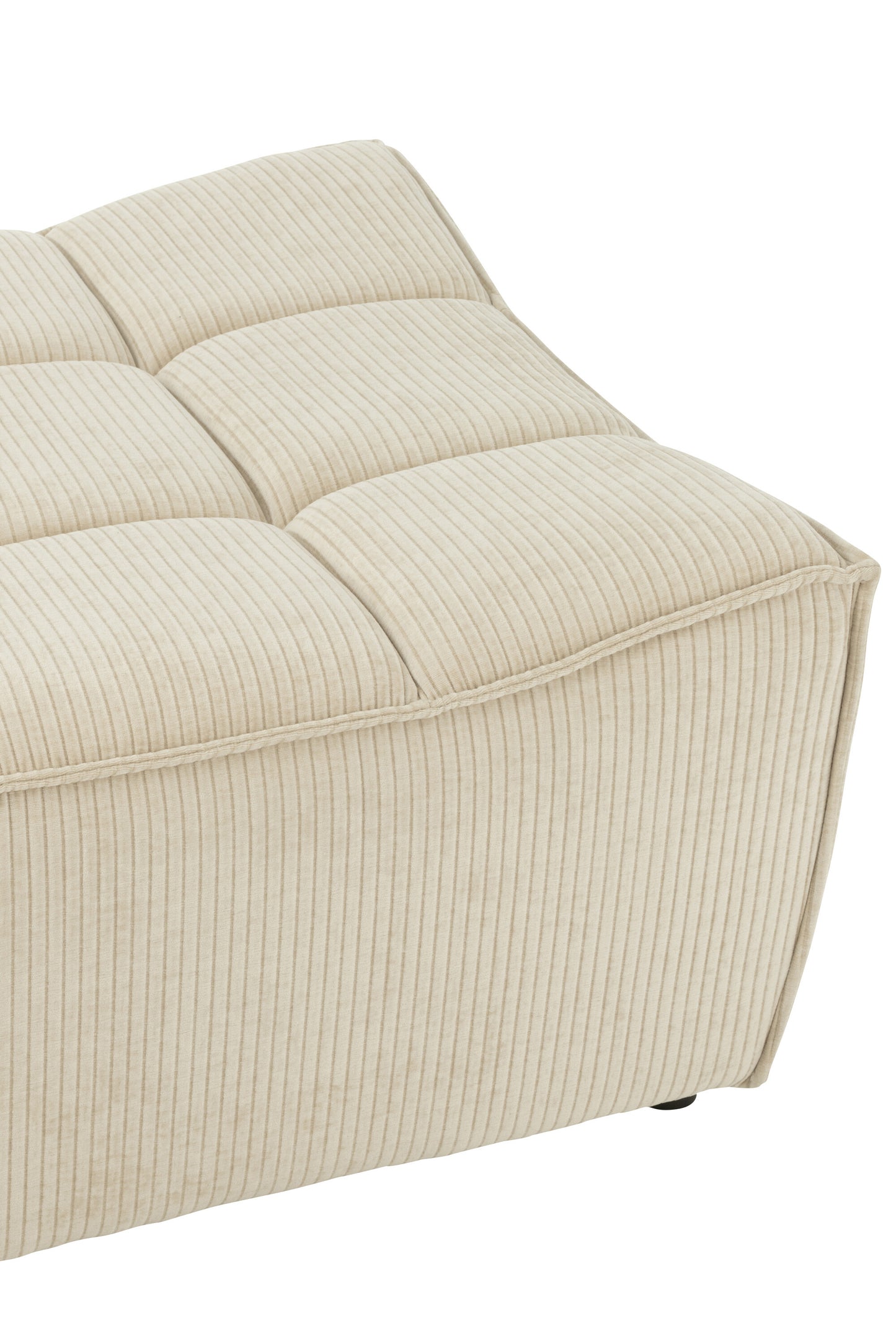 Ottomaanse zetel populierenhout/schuim beige