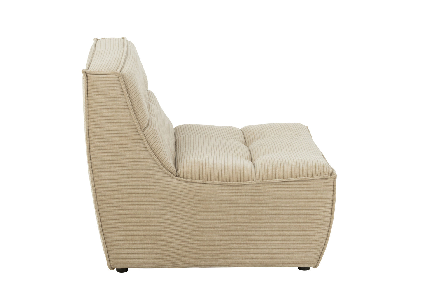 Zetel populierenhout/schuim donker beige