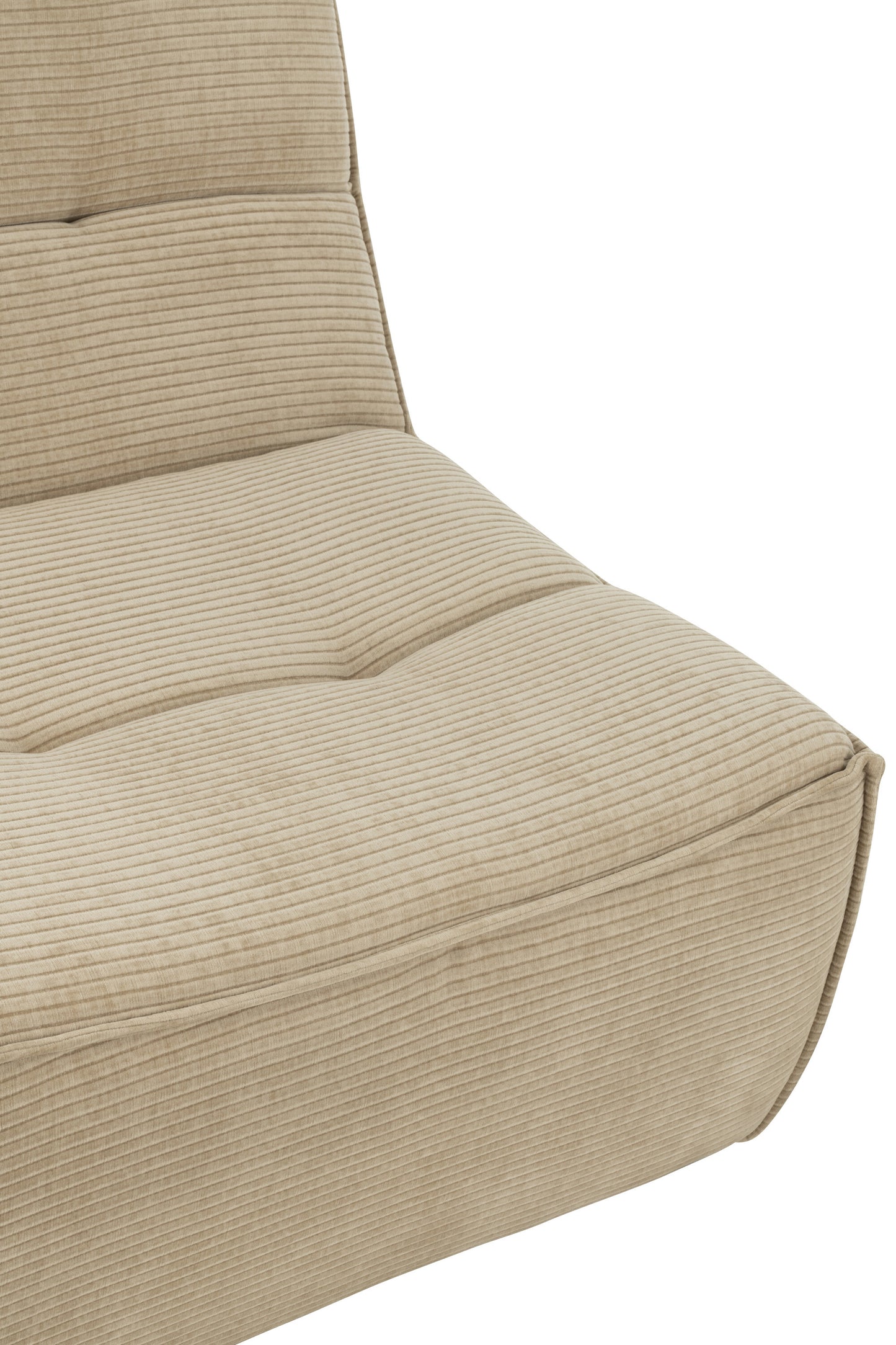 Zetel populierenhout/schuim donker beige