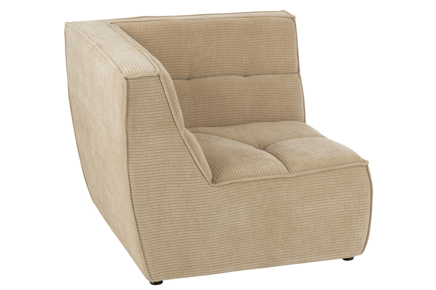 Zetel populierenhout/schuim donker beige